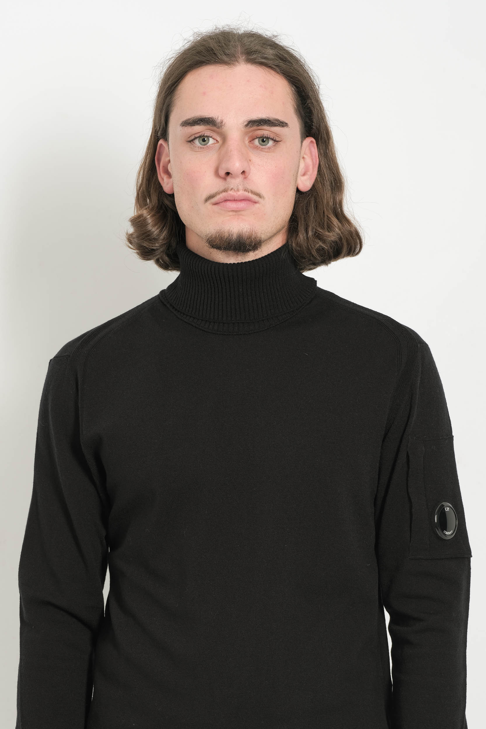 PULL CP COMPANY COL ROULE NOIR N035A-999