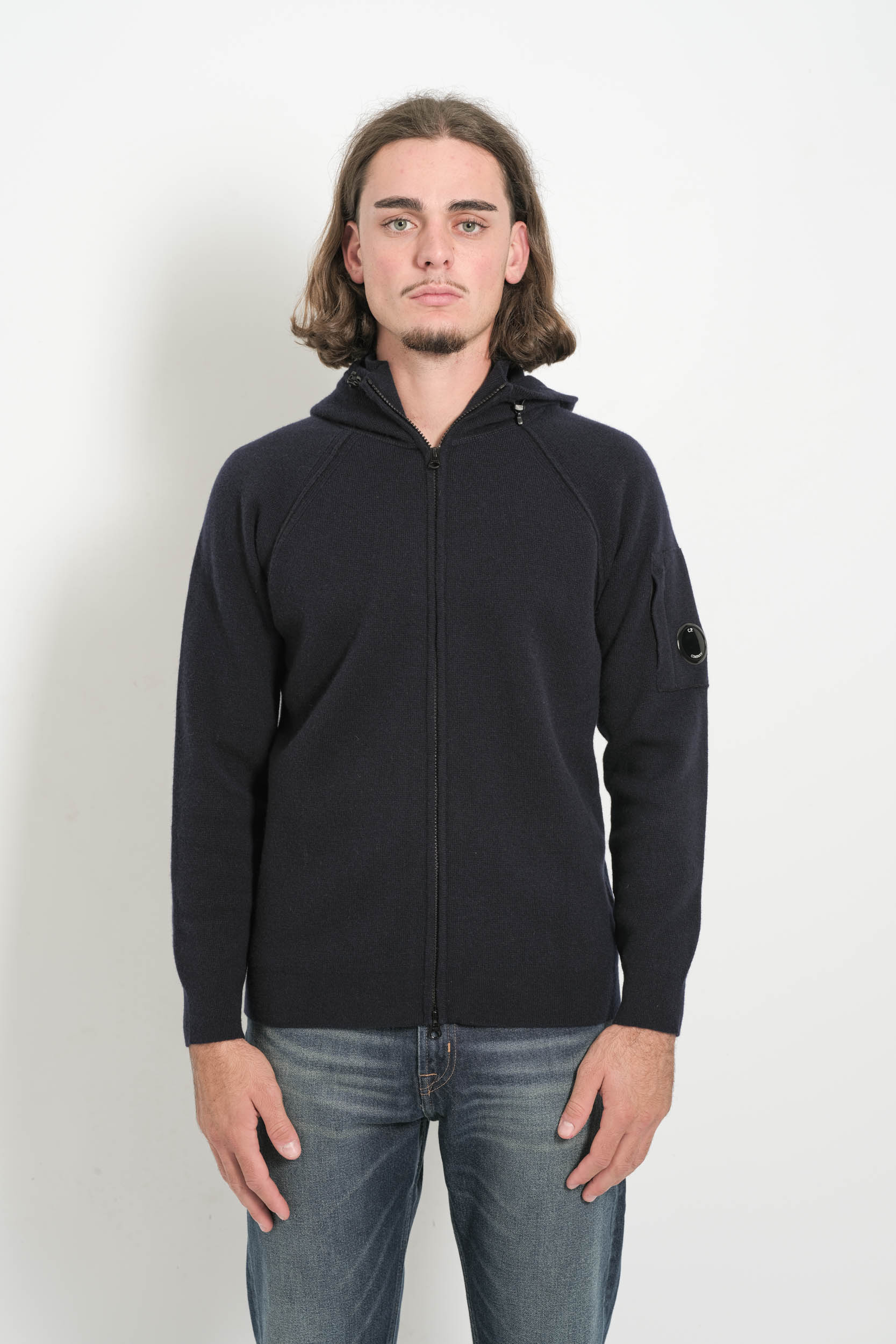  Image du produit PULL ZIPE CP COMPANY A CAPUCHE MARINE N057A-888 - 4