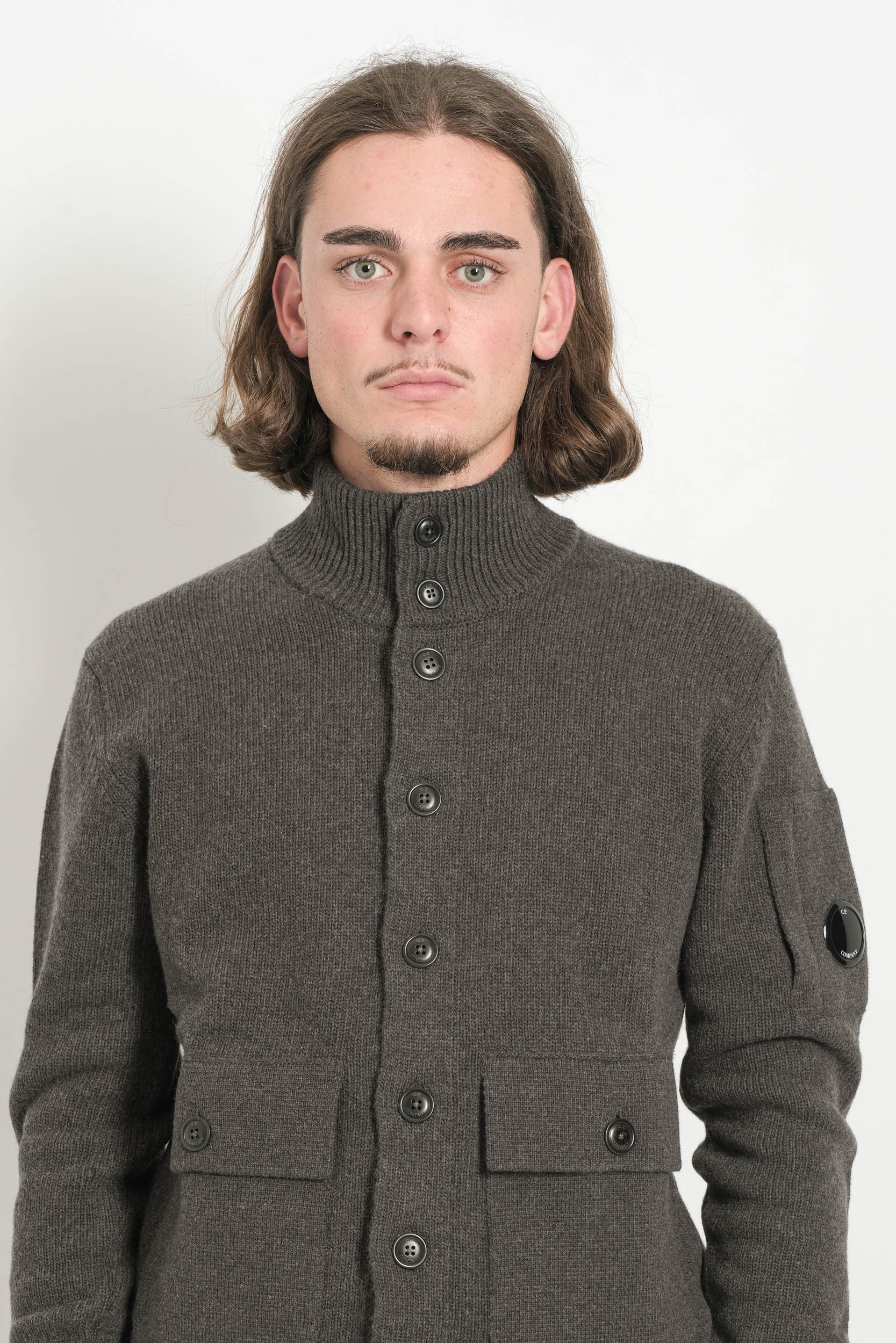 PULL CP COMPANY BOUTON GRIS N042A-978