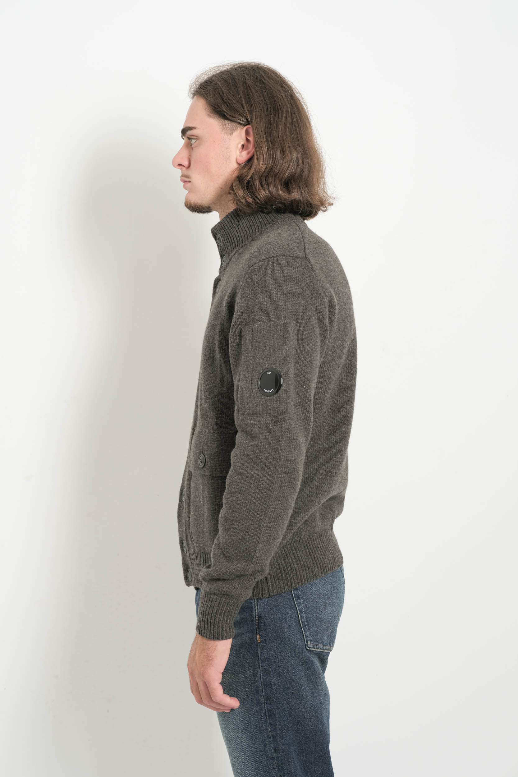 PULL CP COMPANY BOUTON GRIS N042A-978