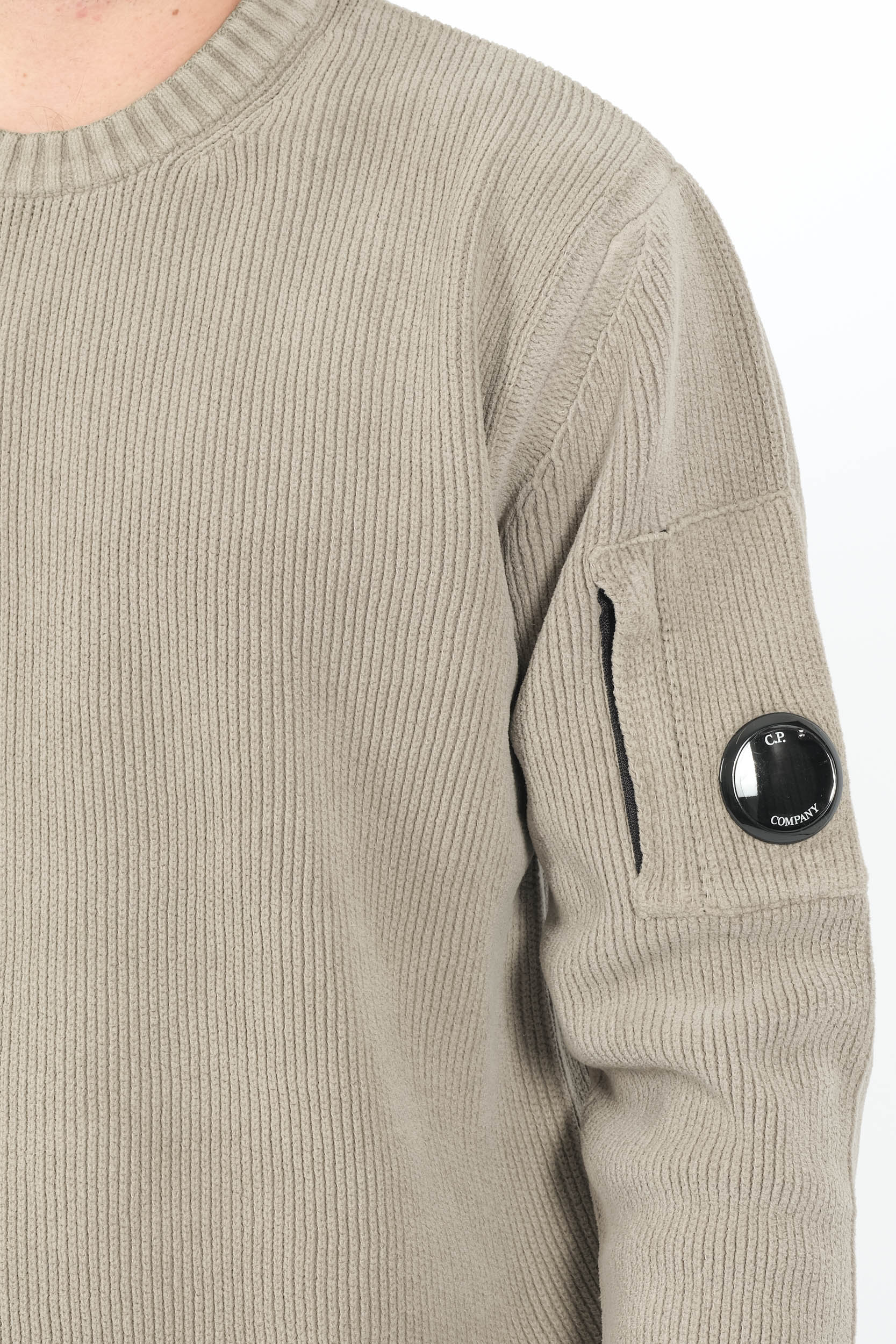 PULL CP COMPANY BEIGE EN CHENILLE N017A-356
