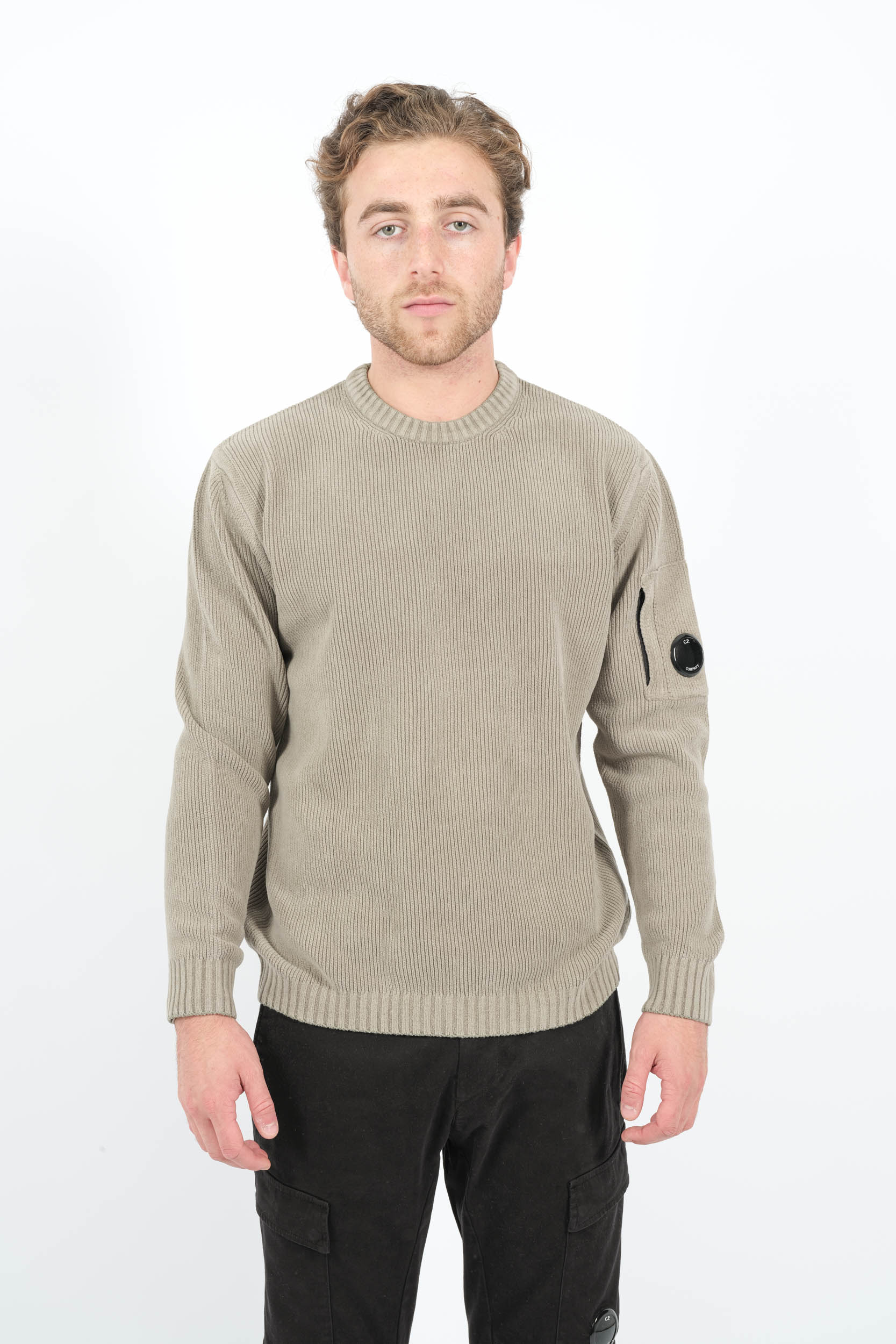 PULL CP COMPANY BEIGE EN CHENILLE N017A-356