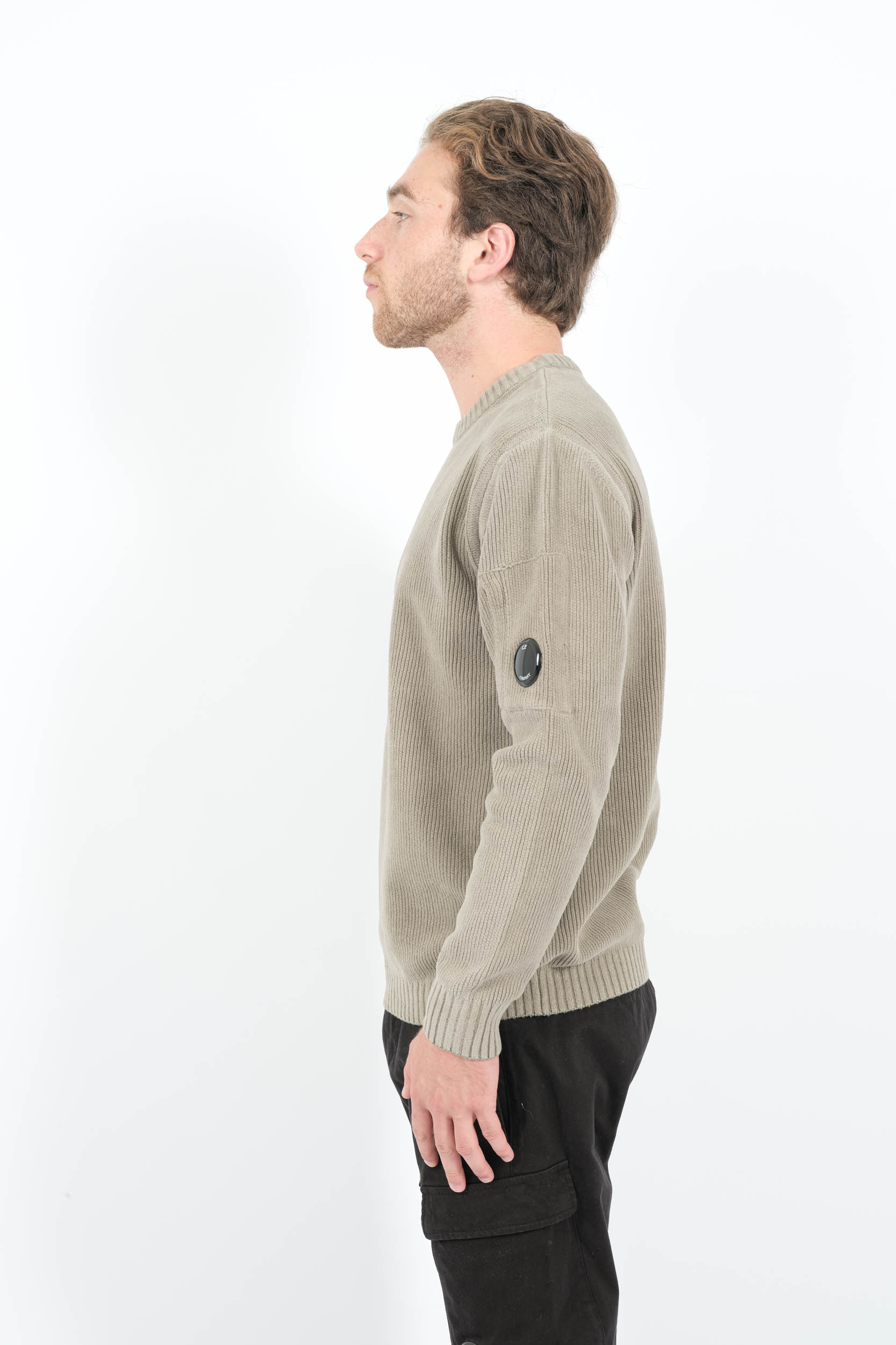 PULL CP COMPANY BEIGE EN CHENILLE N017A-356