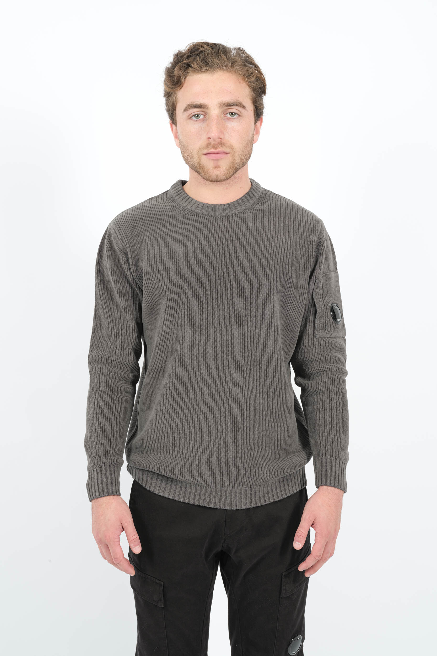  Image du produit PULL CP COMPANY GRIS EN CHENILLE N017A-978 - 4