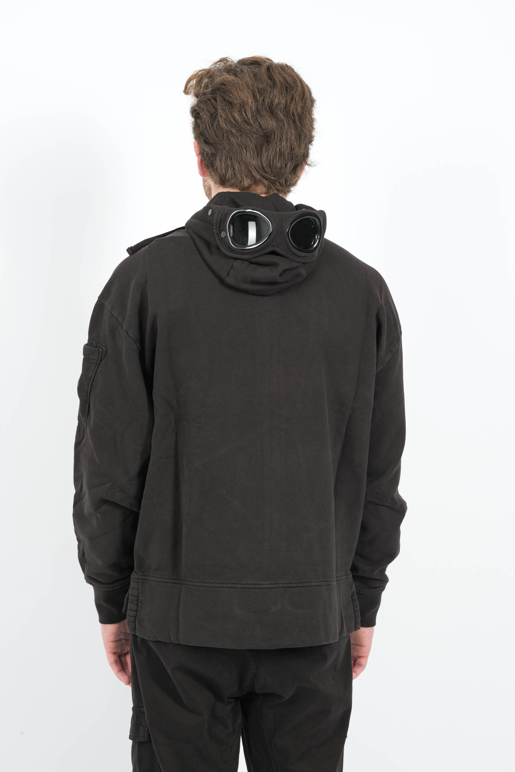 GILET CP COMPANY NOIR A CAPUCHE S060A-999