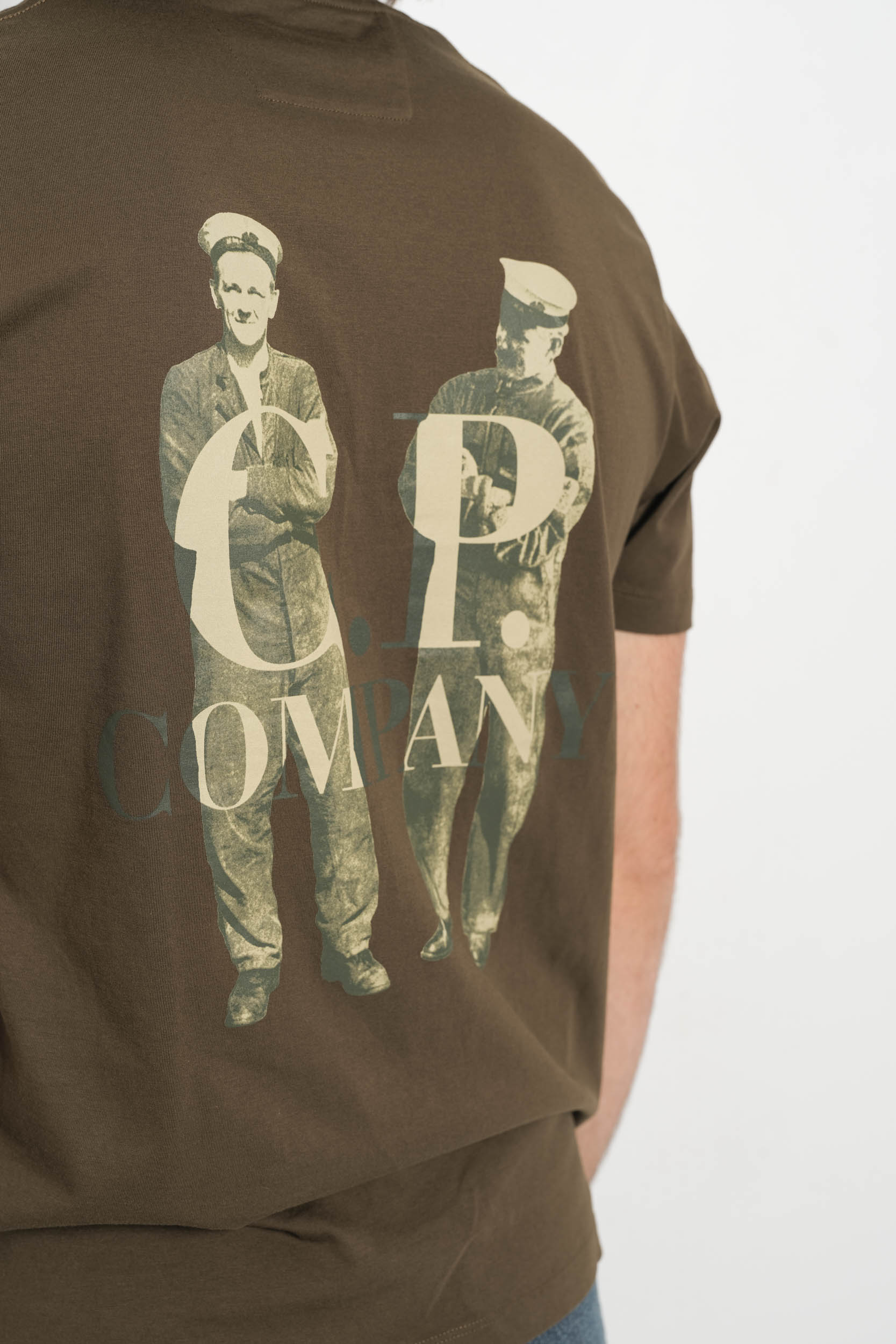 TEE-SHIRT CP COMPANY KAKI S106A-683