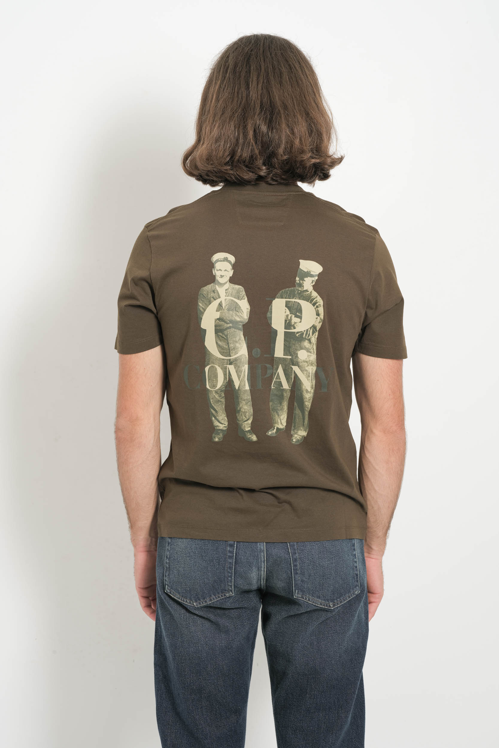 TEE-SHIRT CP COMPANY KAKI S106A-683