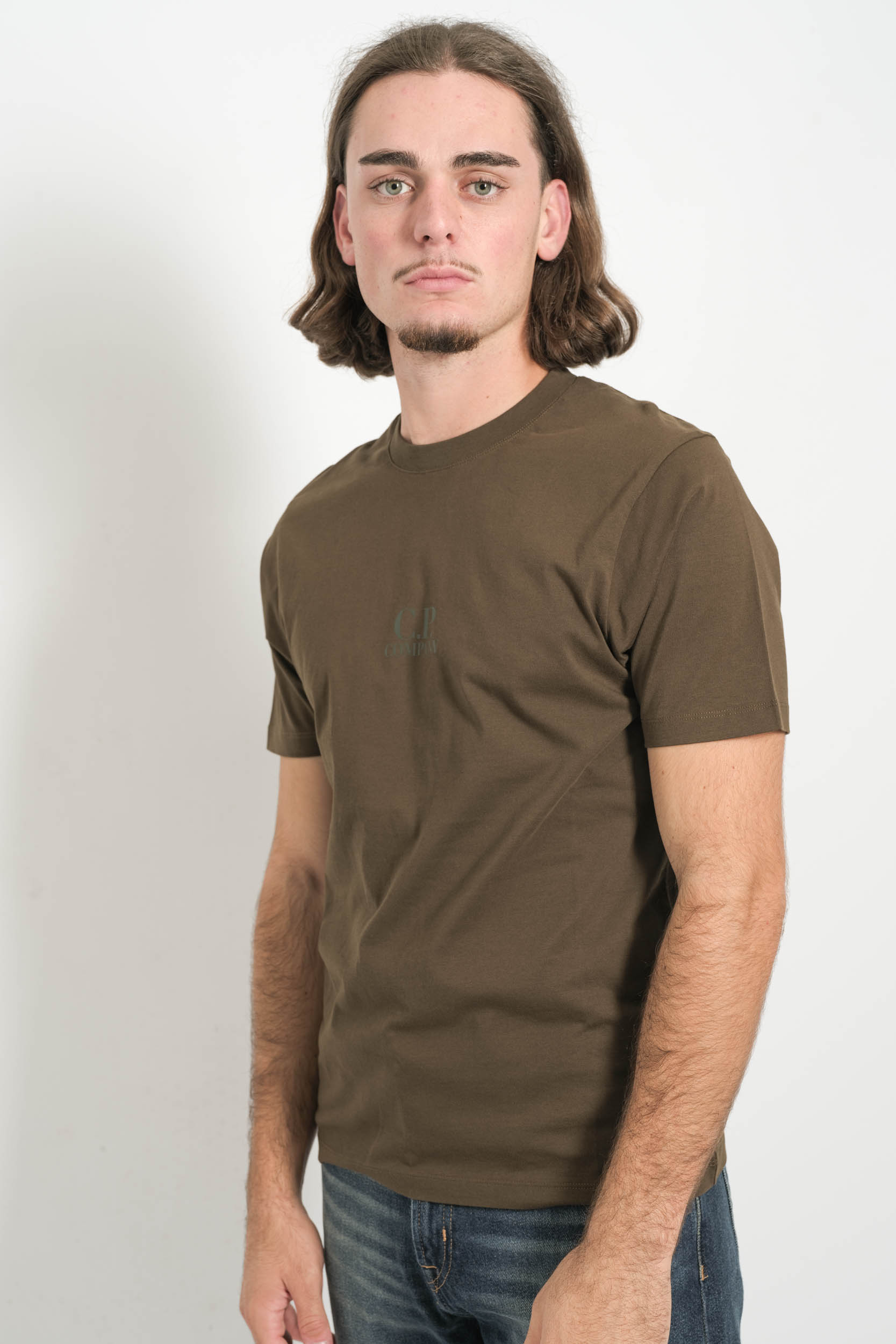 TEE-SHIRT CP COMPANY KAKI S106A-683
