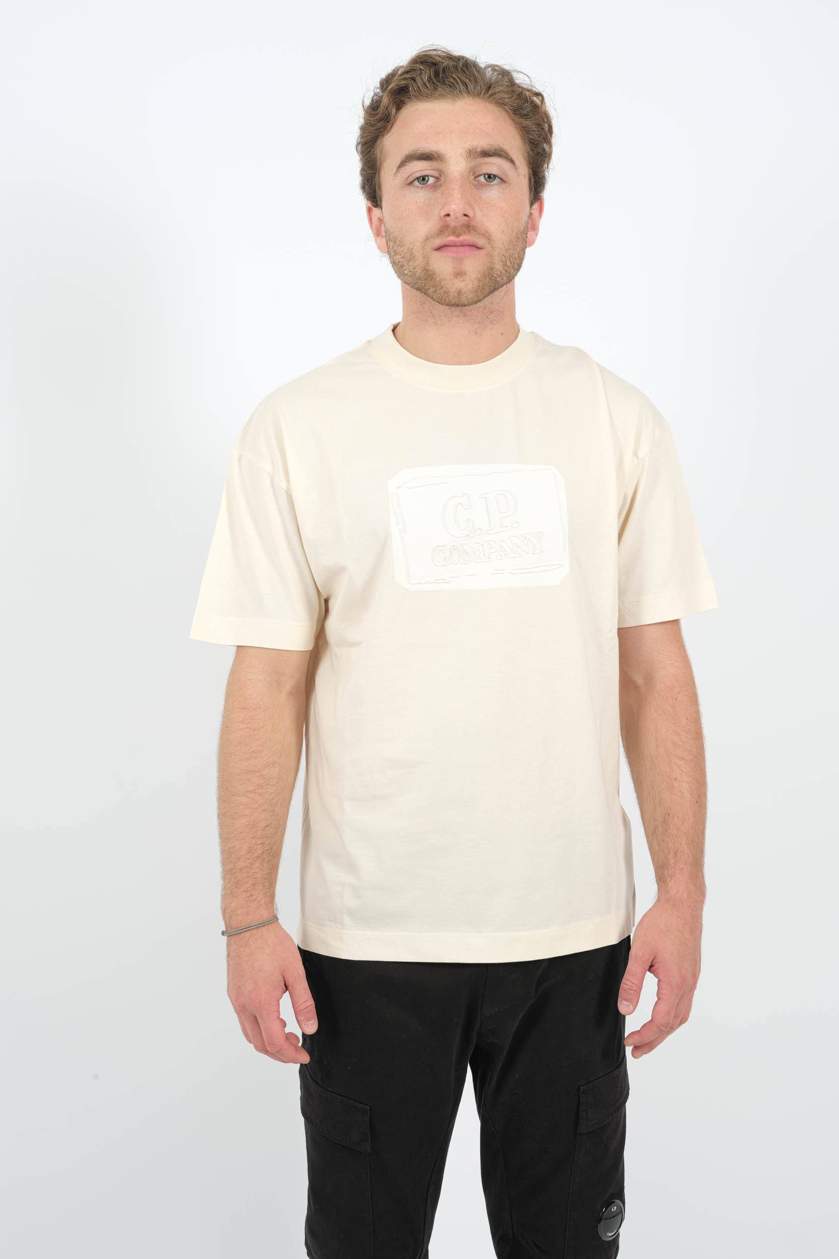 TEE-SHIRT CP COMPANY ECRU S107A-402