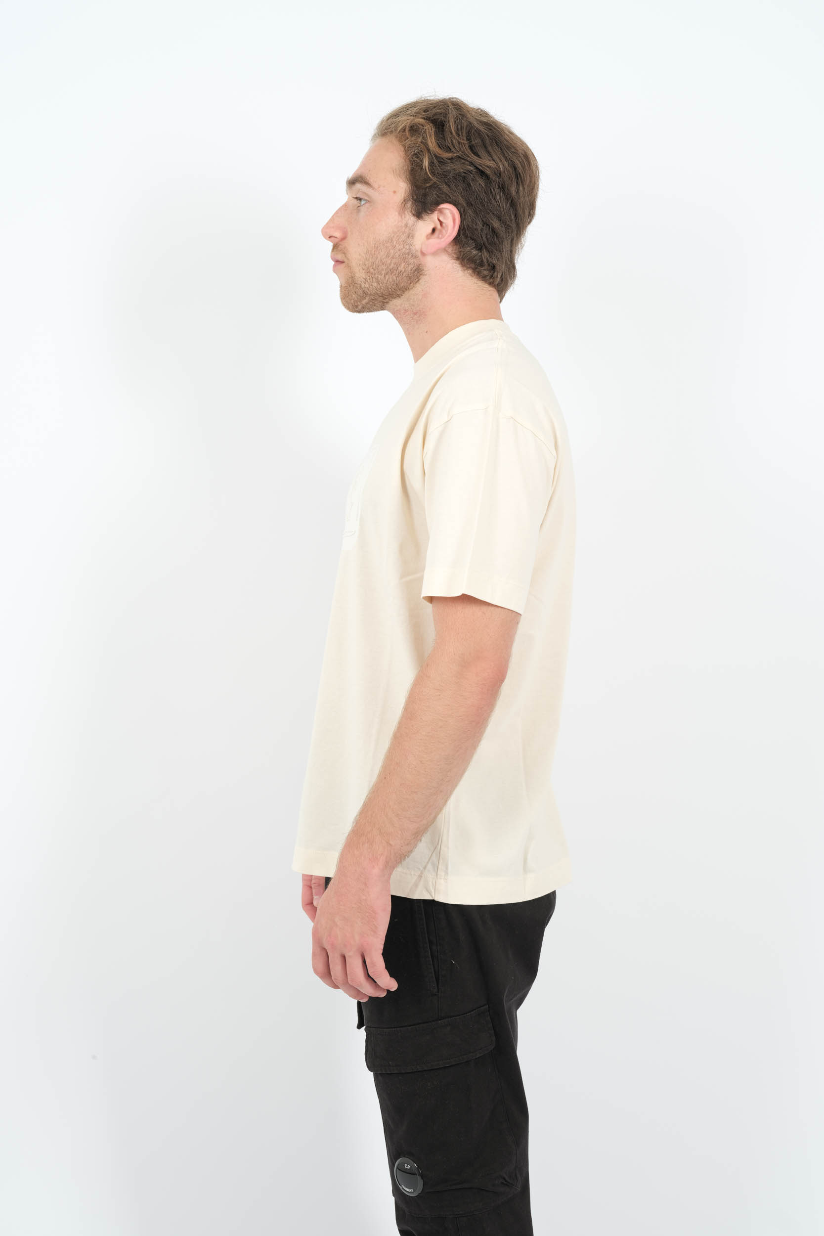 TEE-SHIRT CP COMPANY ECRU S107A-402