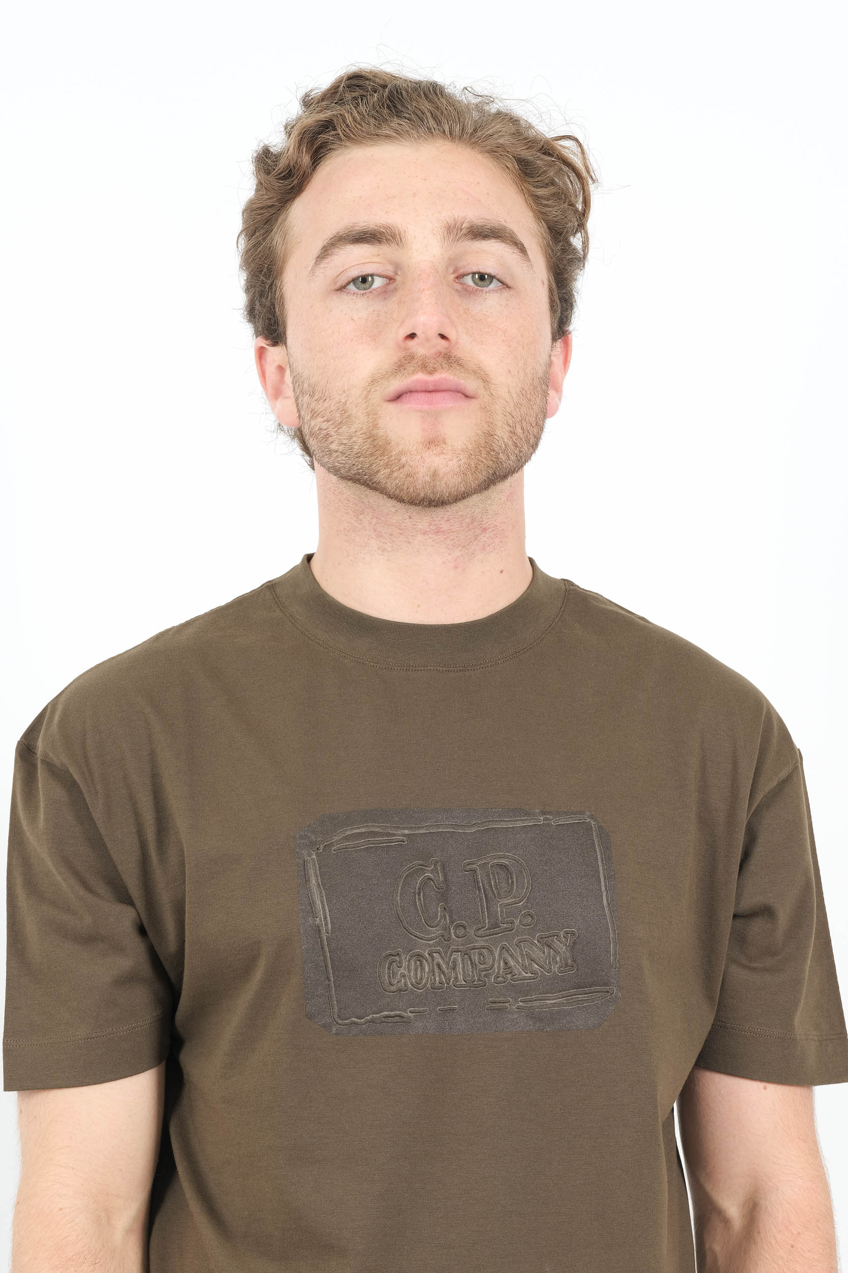 TEE-SHIRT CP COMPANY KAKI S107A-683