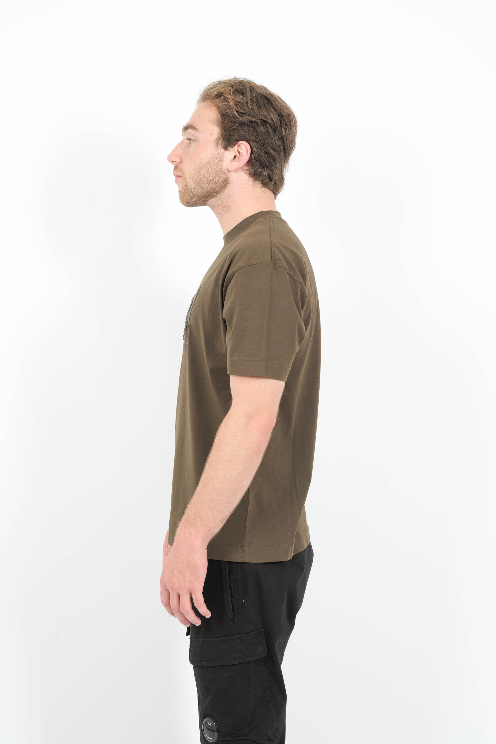 TEE-SHIRT CP COMPANY KAKI S107A-683