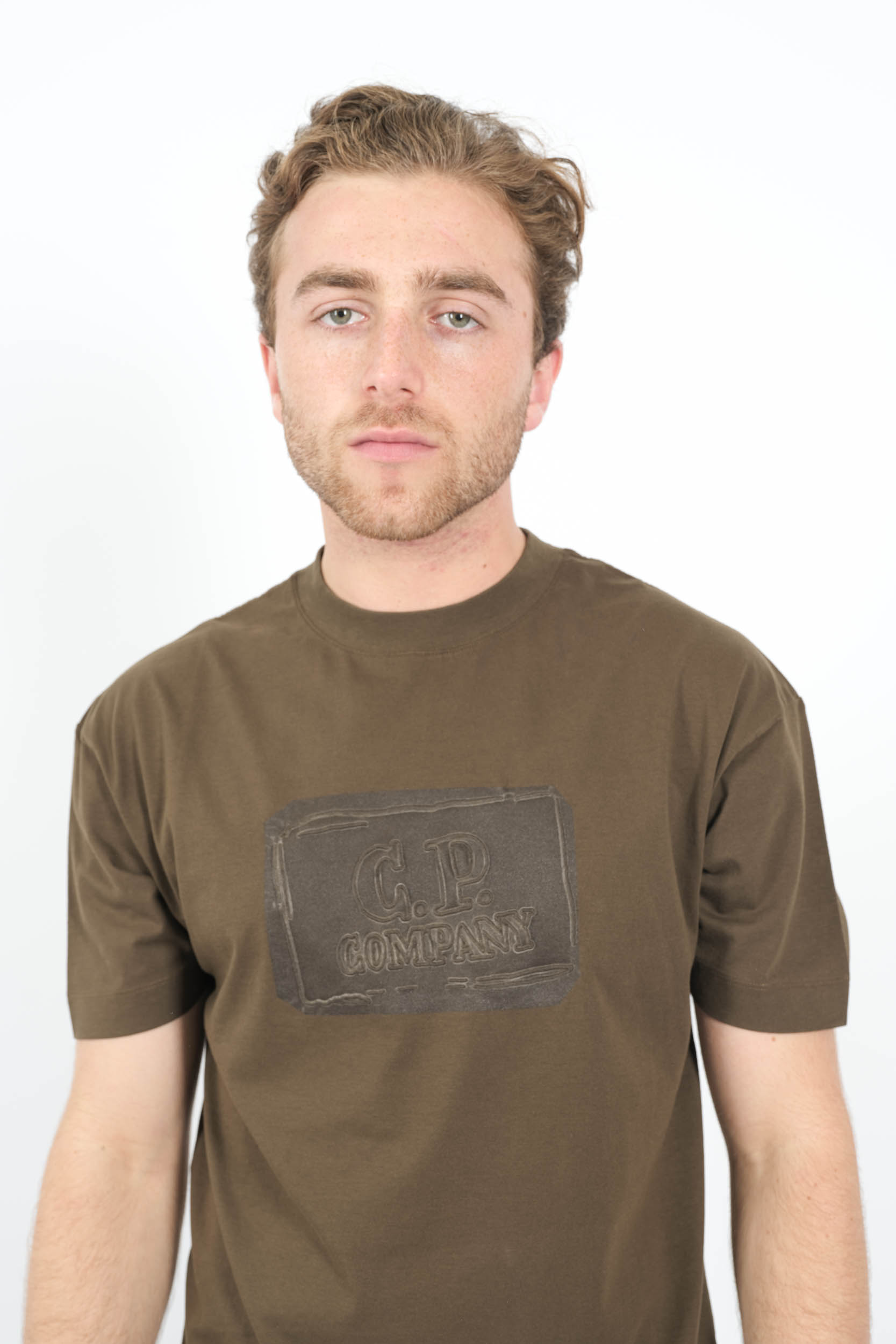 TEE-SHIRT CP COMPANY KAKI S107A-683