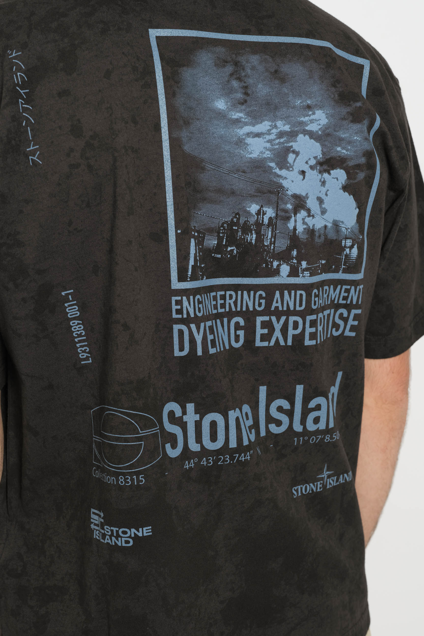 TEE-SHIRT STONE ISLAND TIE AND DYE BLEU 2100021-V0029