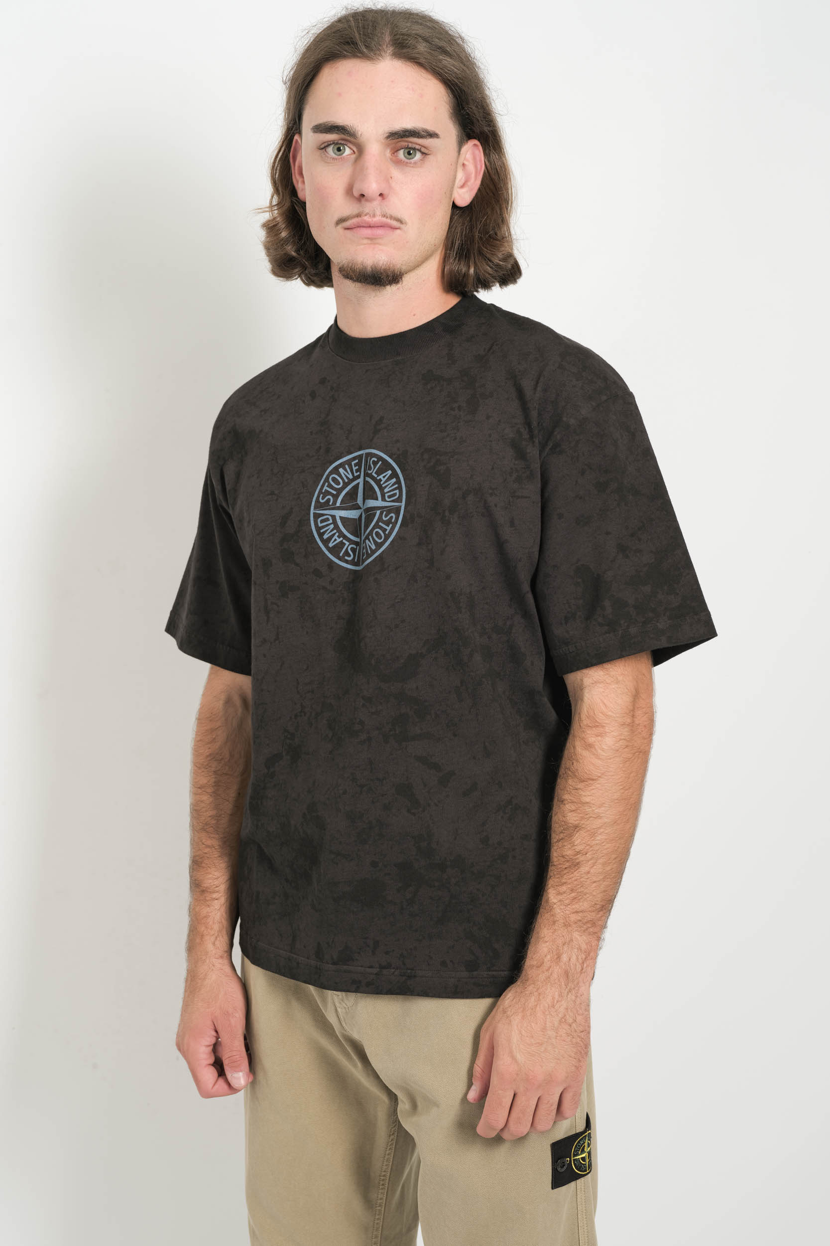 TEE-SHIRT STONE ISLAND TIE AND DYE BLEU 2100021-V0029