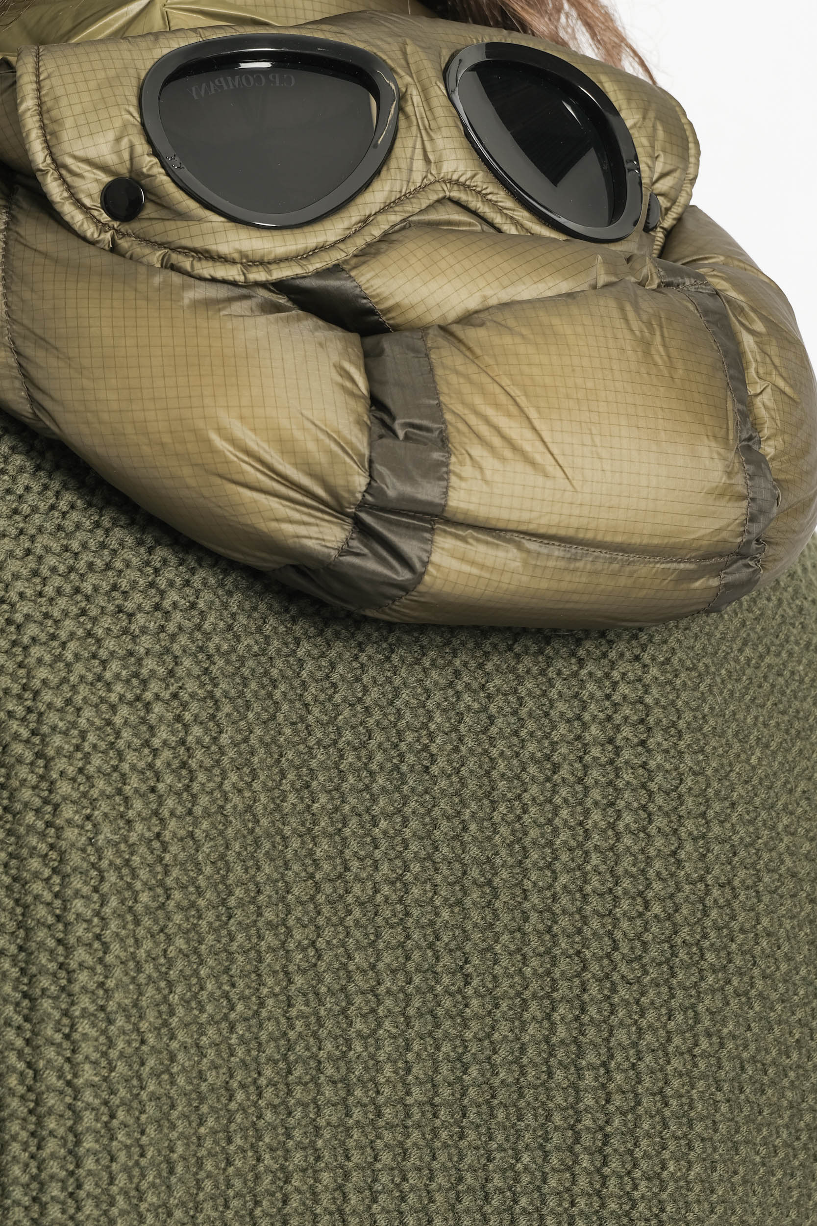 BLOUSON CP COMPANY BI-MATIERE KAKI