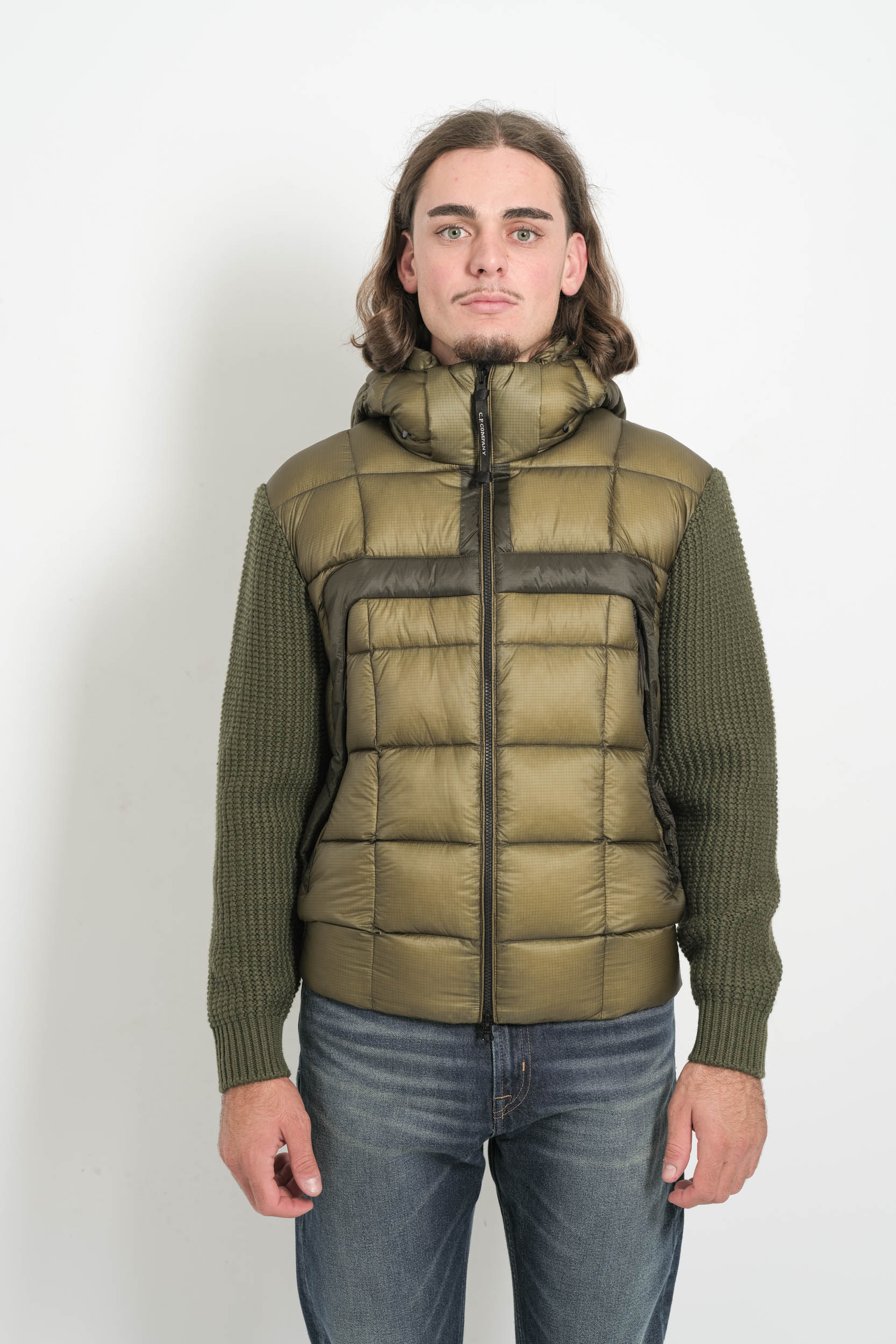 Image du produit BLOUSON CP COMPANY BI-MATIERE KAKI - 4