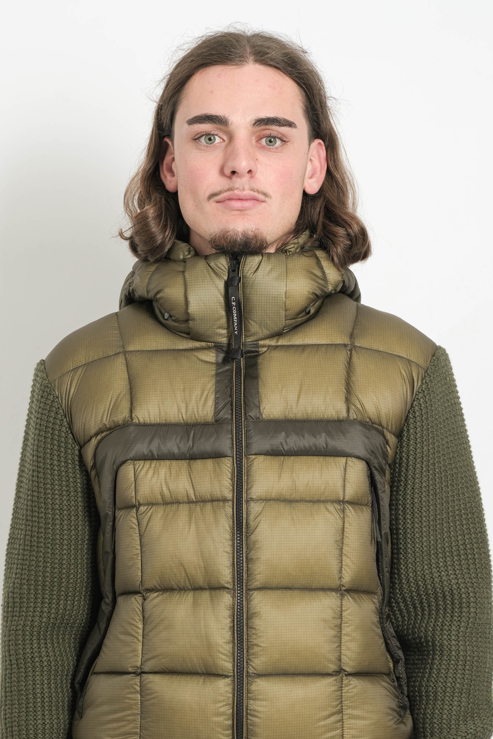 BLOUSON CP COMPANY BI-MATIERE KAKI