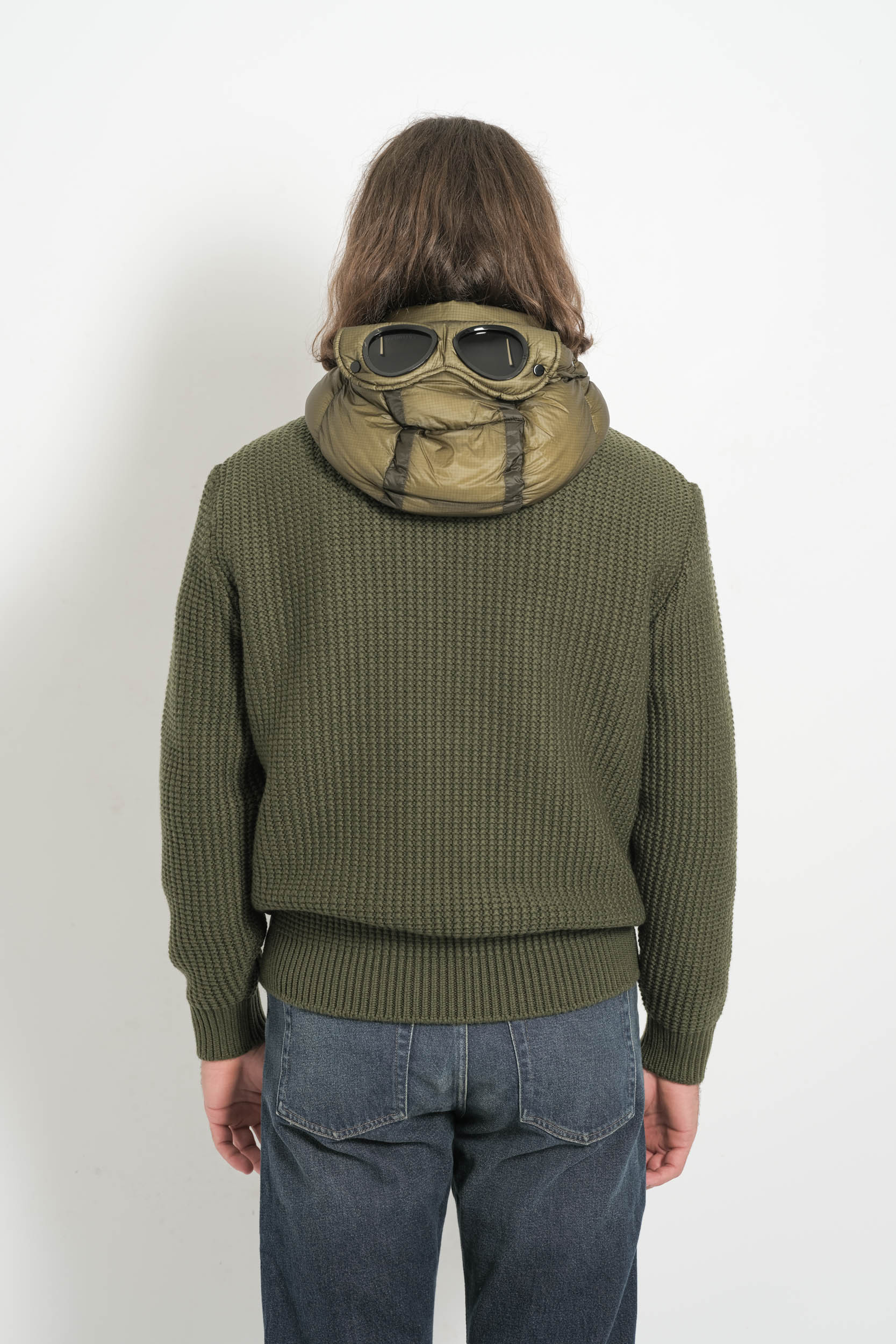 BLOUSON CP COMPANY BI-MATIERE KAKI