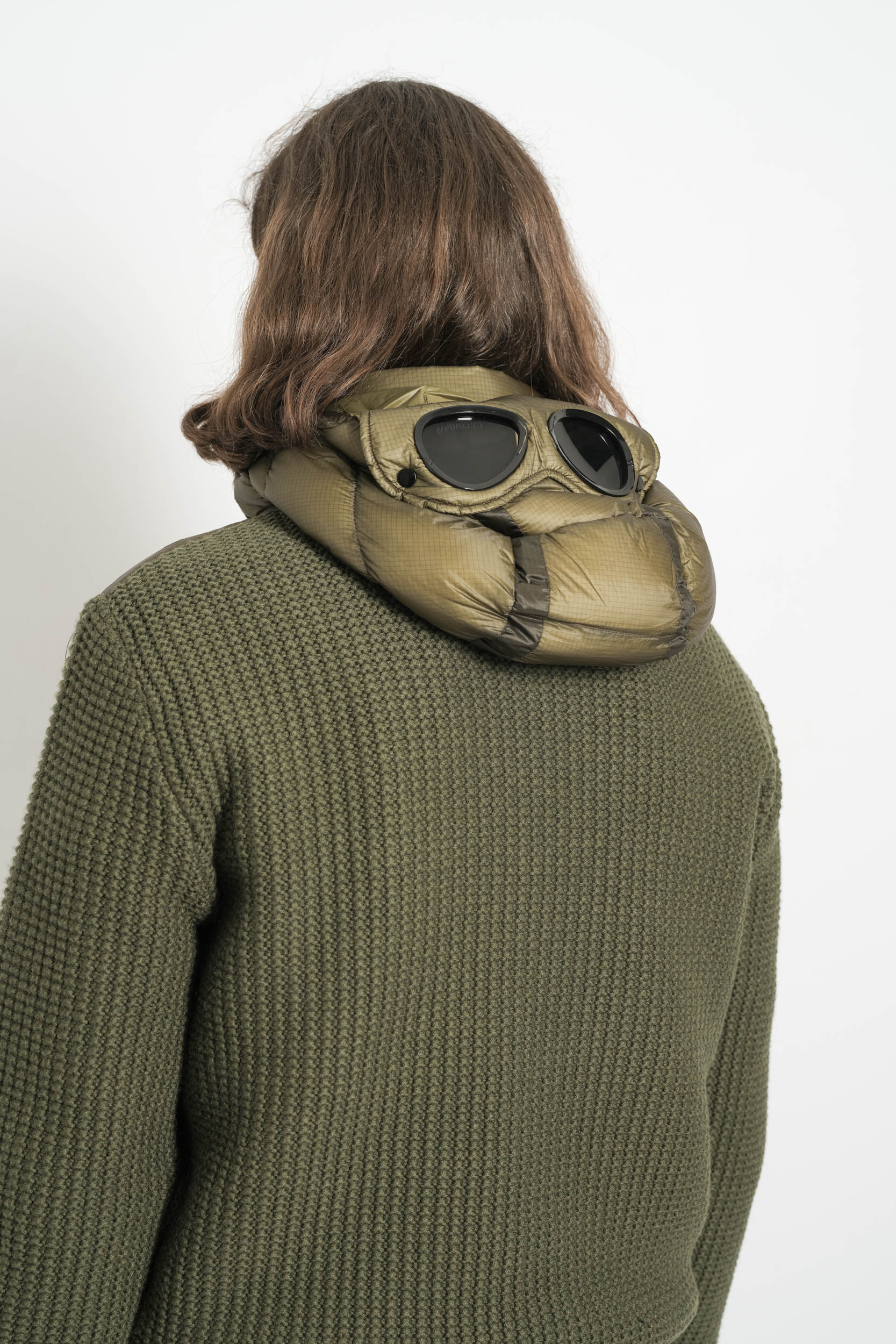 BLOUSON CP COMPANY BI-MATIERE KAKI