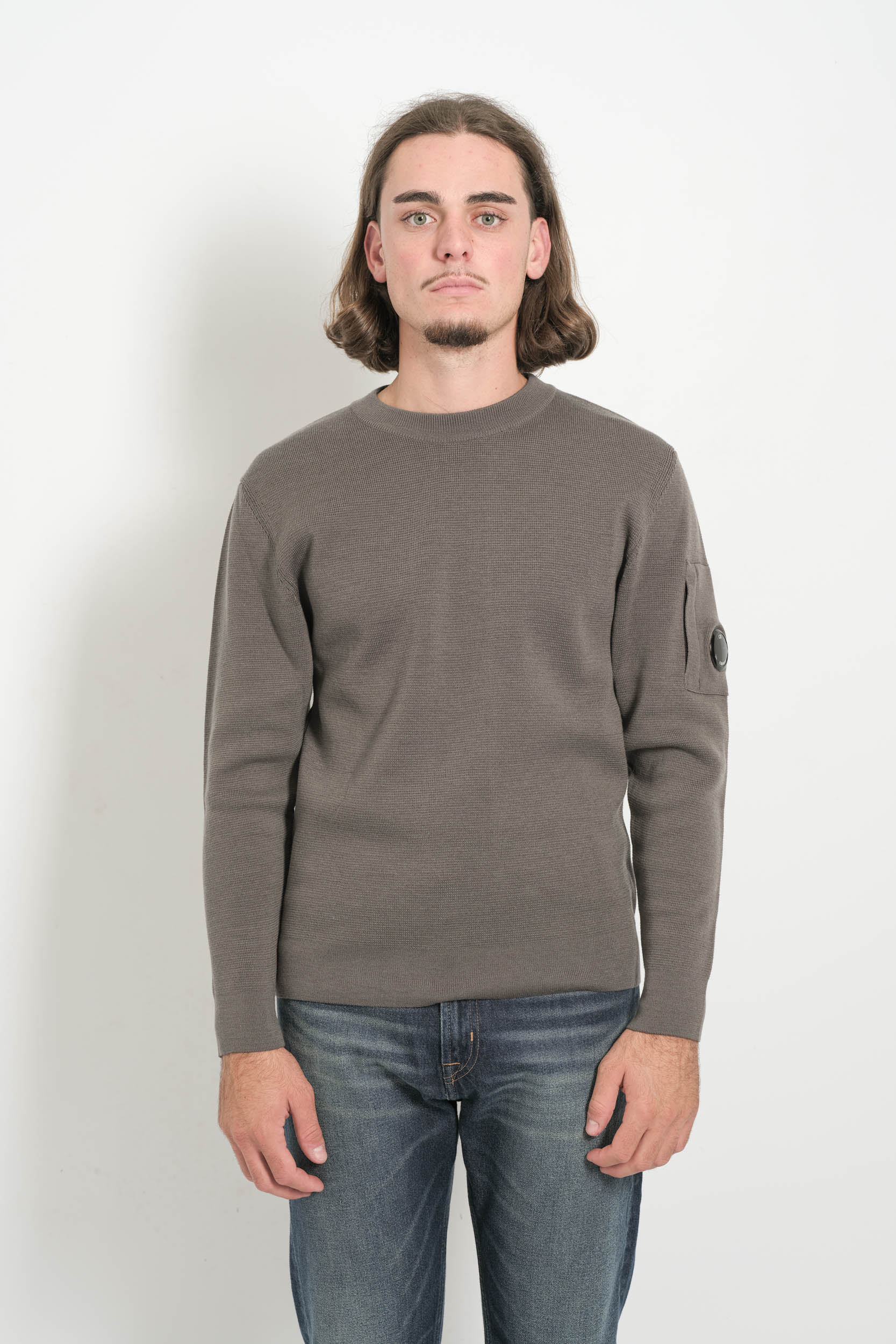  Image du produit PULL CP COMPANY COL ROND GRIS N200A-921 - 4