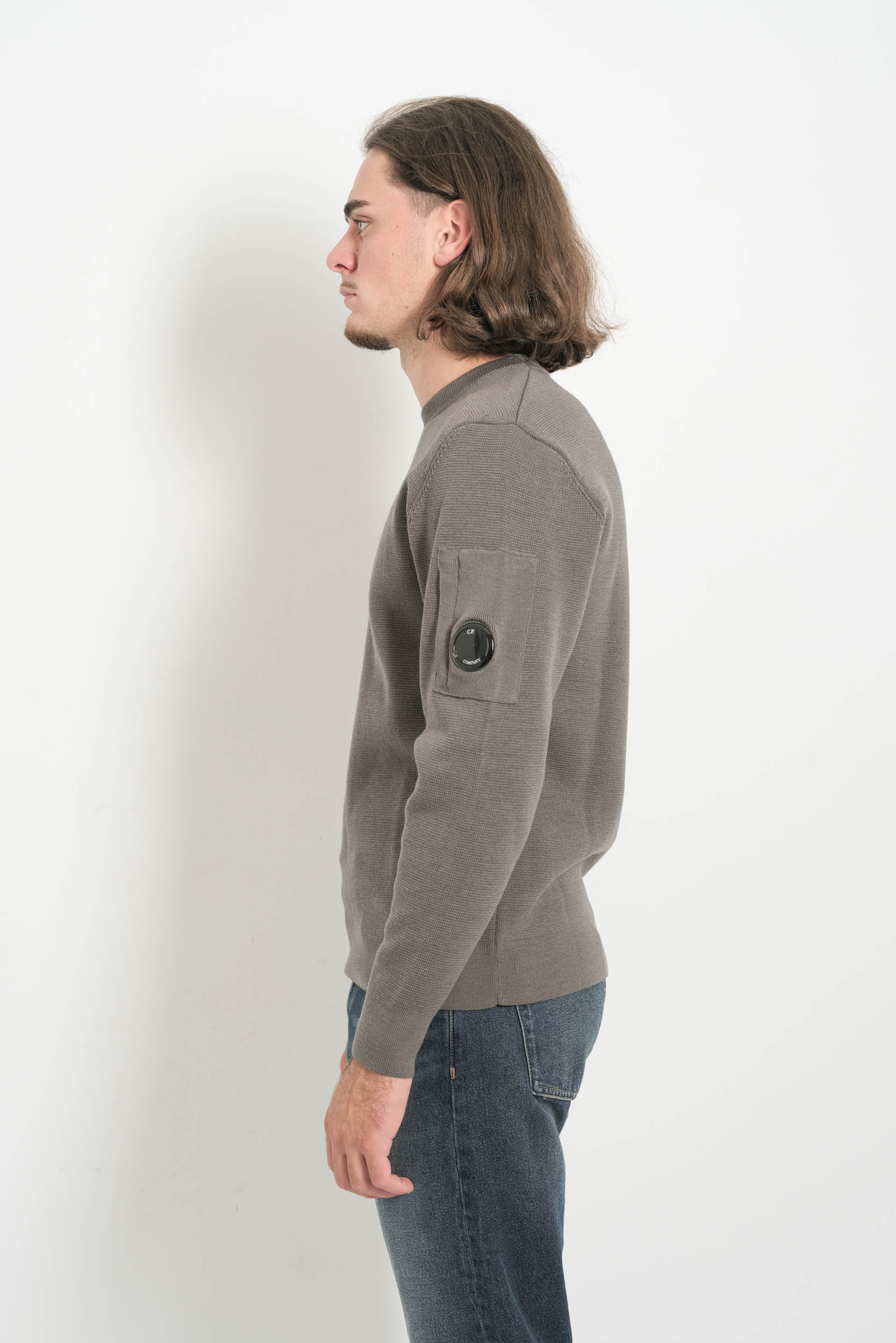  Image du produit PULL CP COMPANY COL ROND GRIS N200A-921 - 6