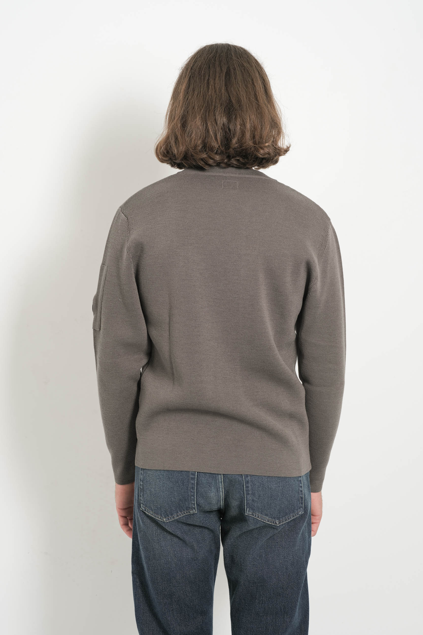  Image du produit PULL CP COMPANY COL ROND GRIS N200A-921 - 7