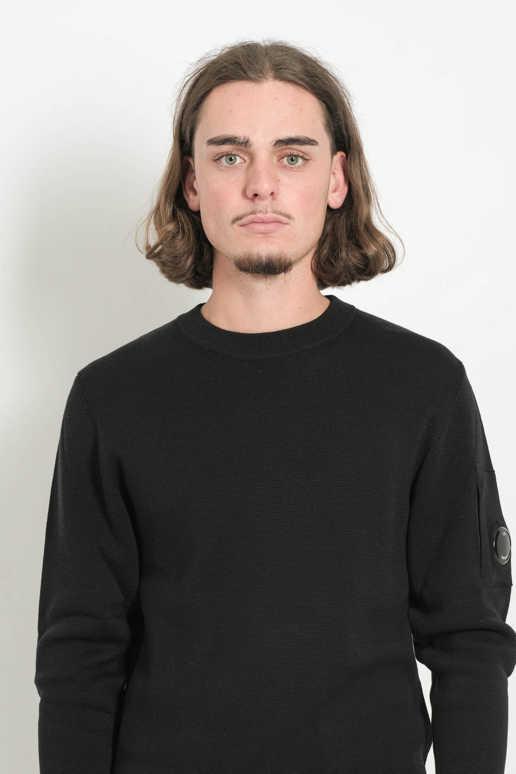 PULL CP COMPANY COL ROND NOIR N200A-999