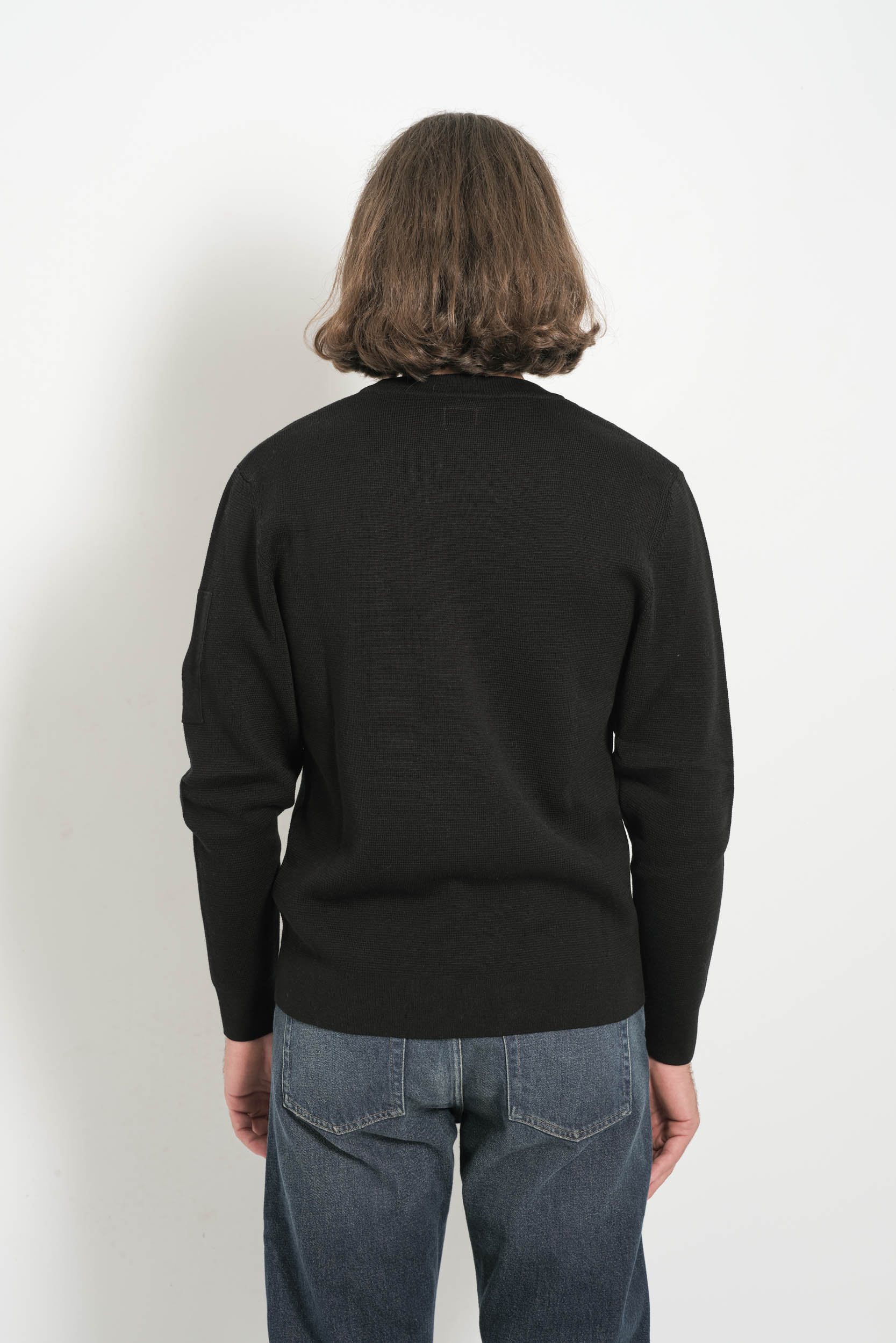 PULL CP COMPANY COL ROND NOIR N200A-999