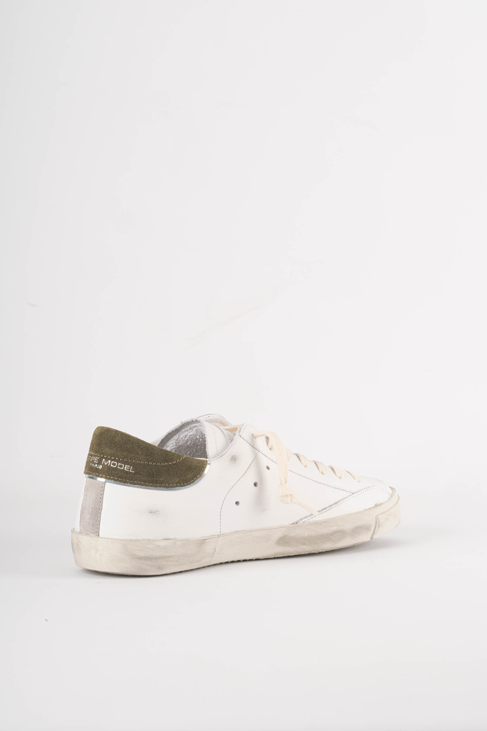  Image du produit PHILIPPE MODEL PARIS BASKET BASSE BLANC ET KAKI PRLU-VX35 - 5