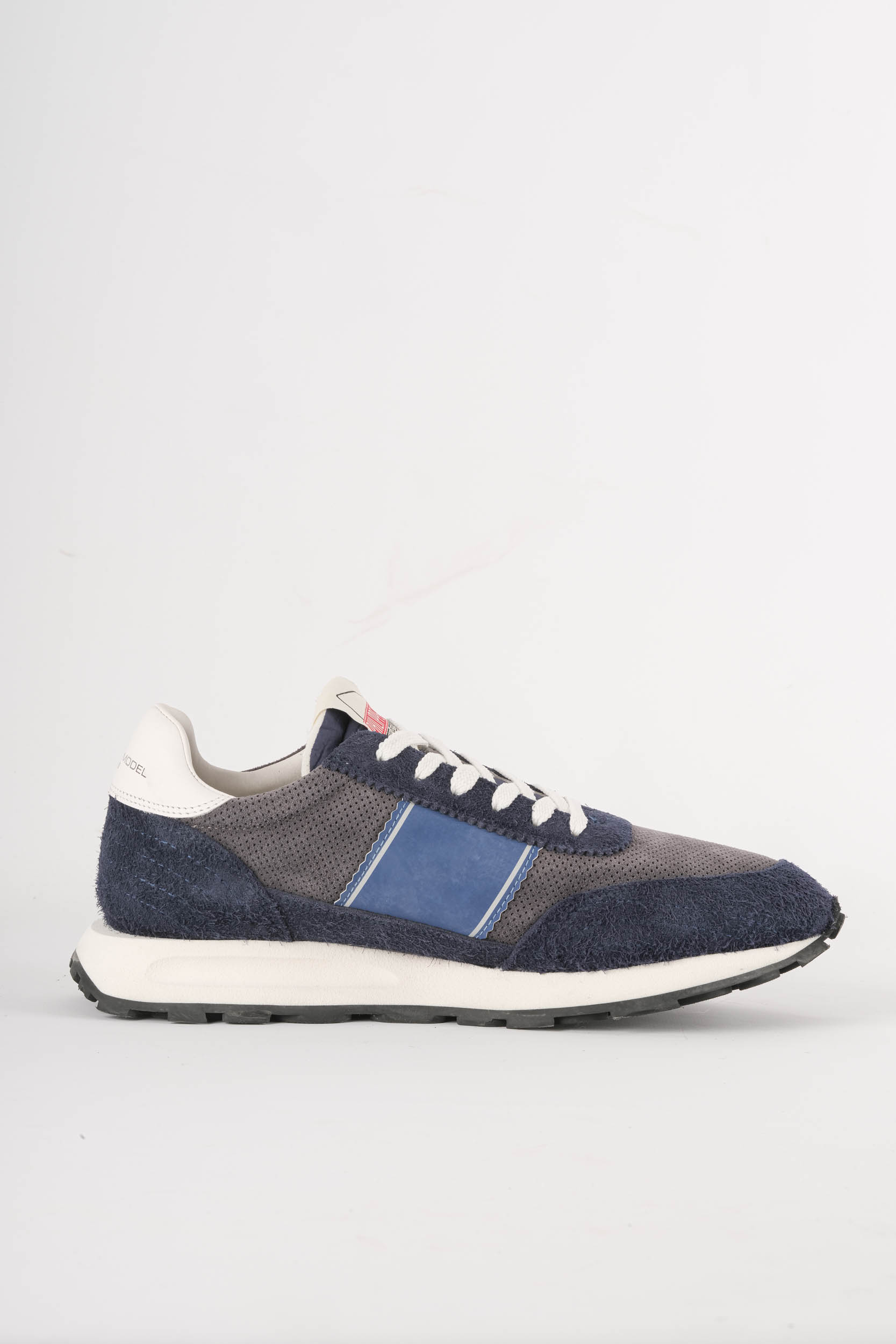  Image du produit PHILIPPE MODEL PARIS BASKET VINTAGE BLEU ET GRIS EN DAIM TILU-DV01 - 4