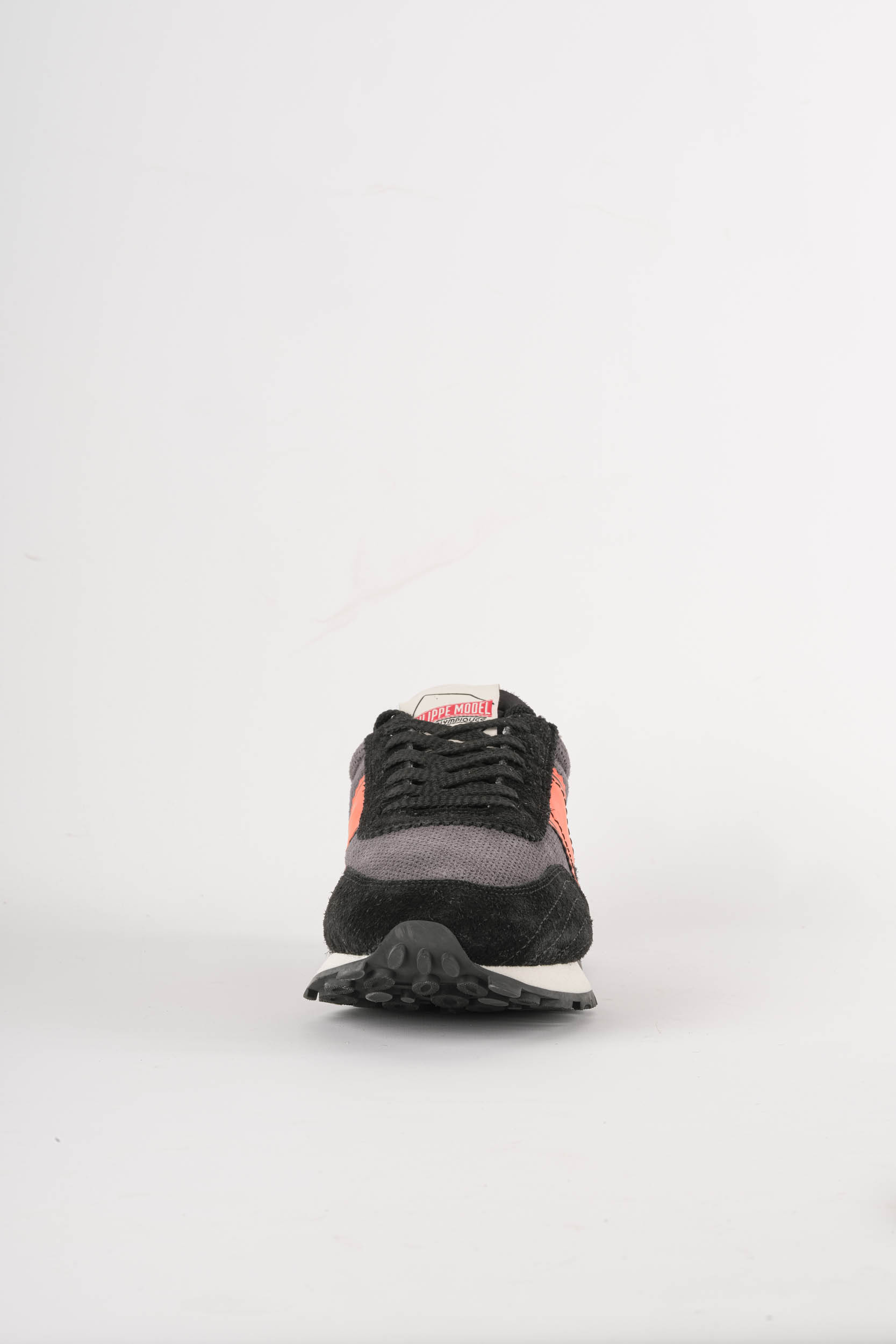  Image du produit PHILIPPE MODEL PARIS BASKET VINTAGE NOIR ET ORANGE EN DAIM TILU-DV02 - 3