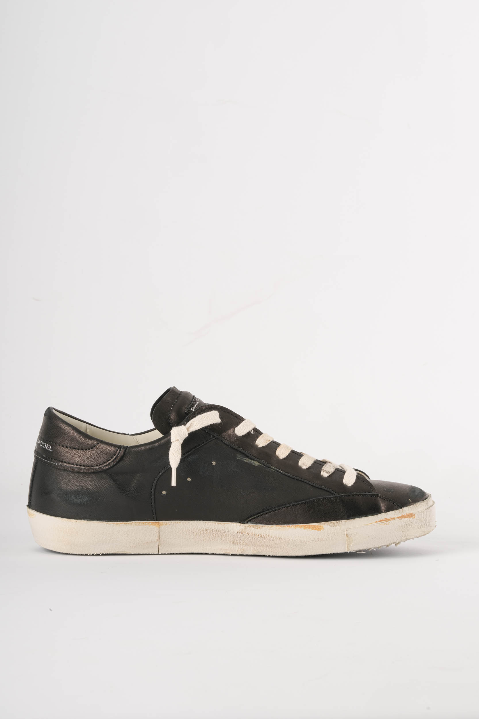 Image du produit PHILIPPE MODE PARIS BASKET BASSE VINTAGE NOIR PRLU-HE02 - 4