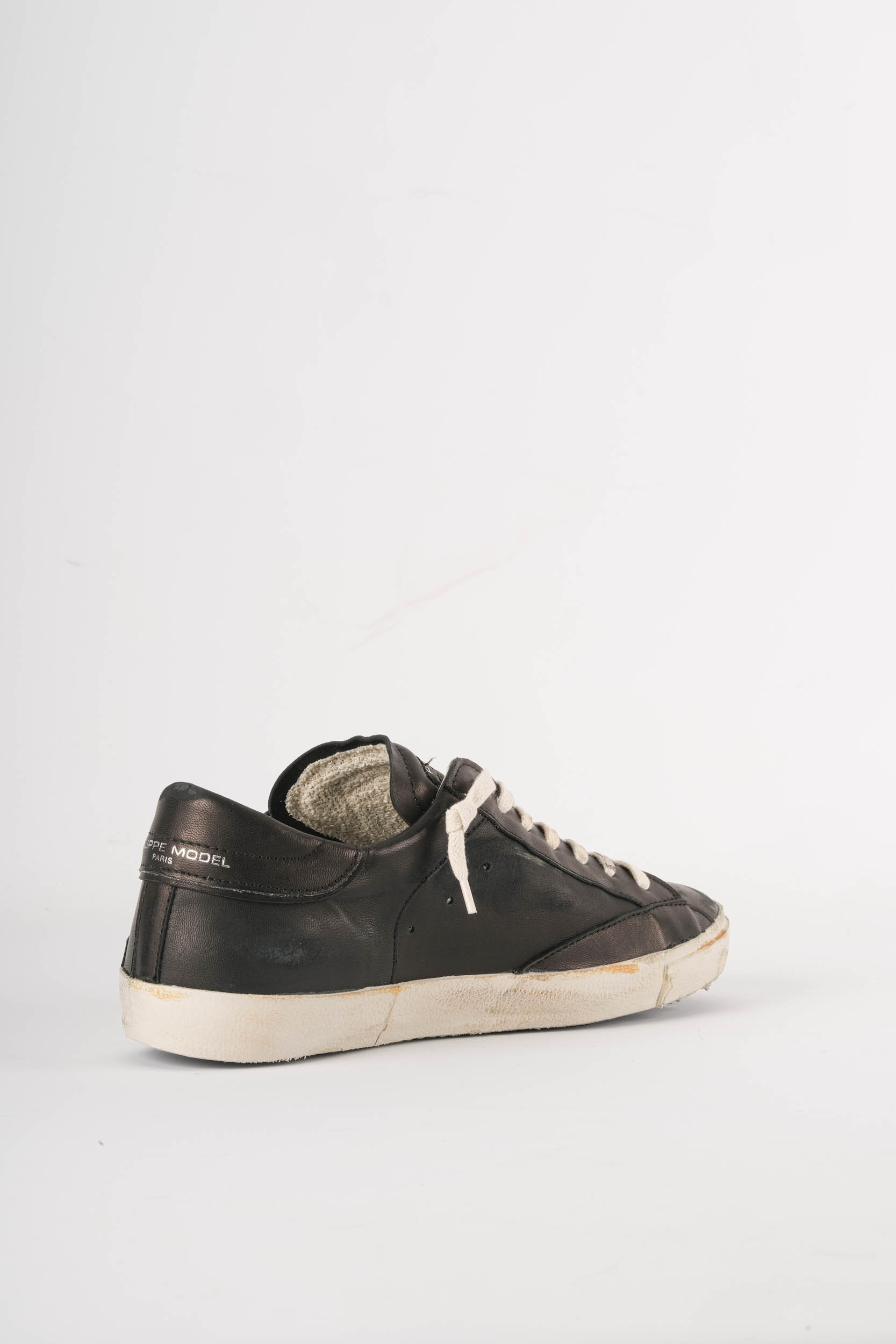  Image du produit PHILIPPE MODE PARIS BASKET BASSE VINTAGE NOIR PRLU-HE02 - 5
