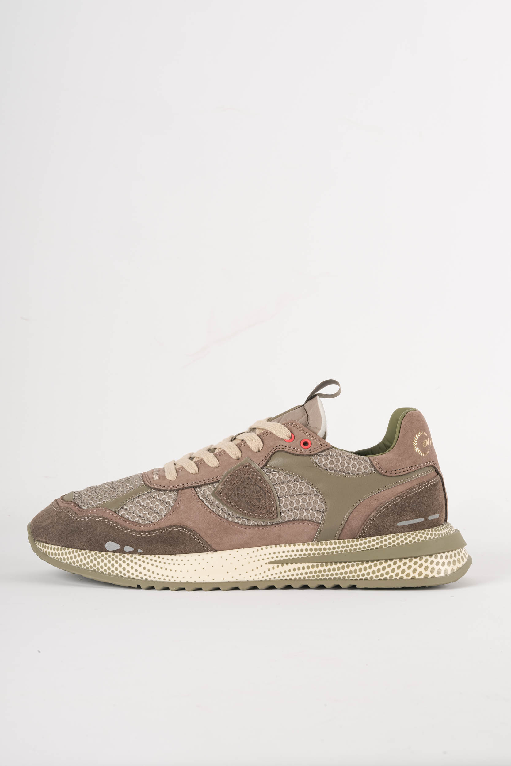  Image du produit BASKETS PHILIPPE MODEL OLYMPIQUE RUNNING MARON/GRIS OYLU-NR03 - 2