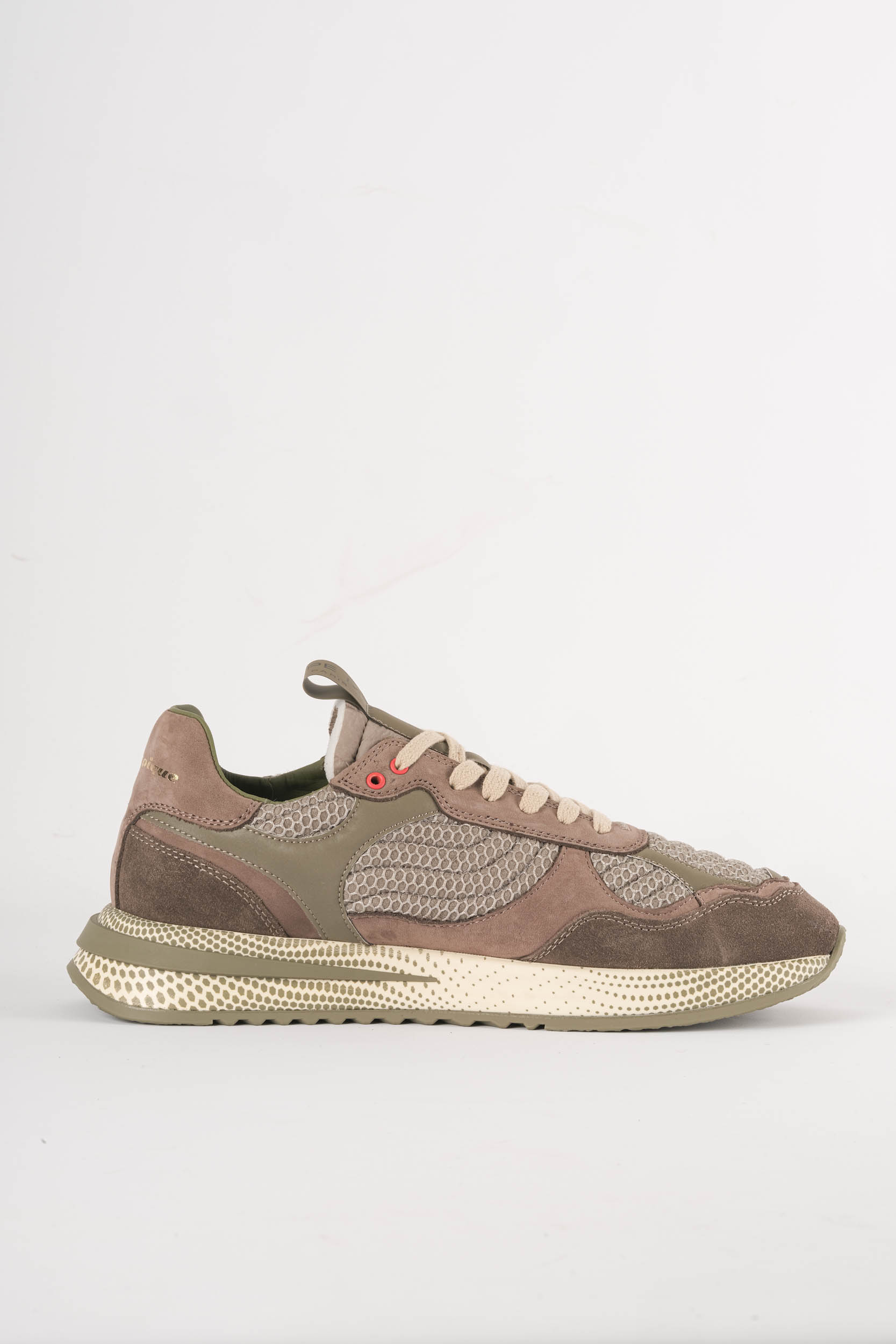  Image du produit BASKETS PHILIPPE MODEL OLYMPIQUE RUNNING MARON/GRIS OYLU-NR03 - 4
