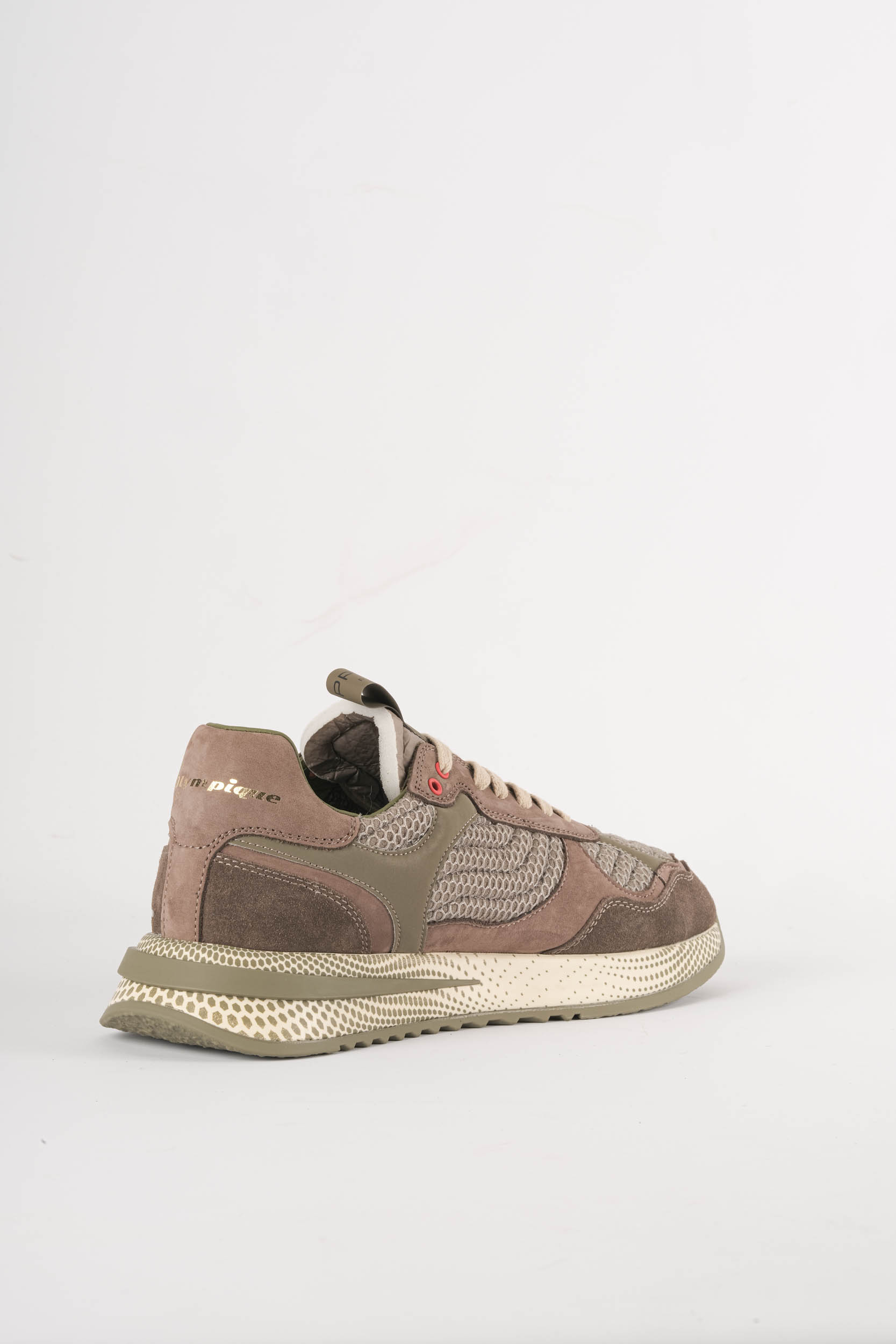  Image du produit BASKETS PHILIPPE MODEL OLYMPIQUE RUNNING MARON/GRIS OYLU-NR03 - 5
