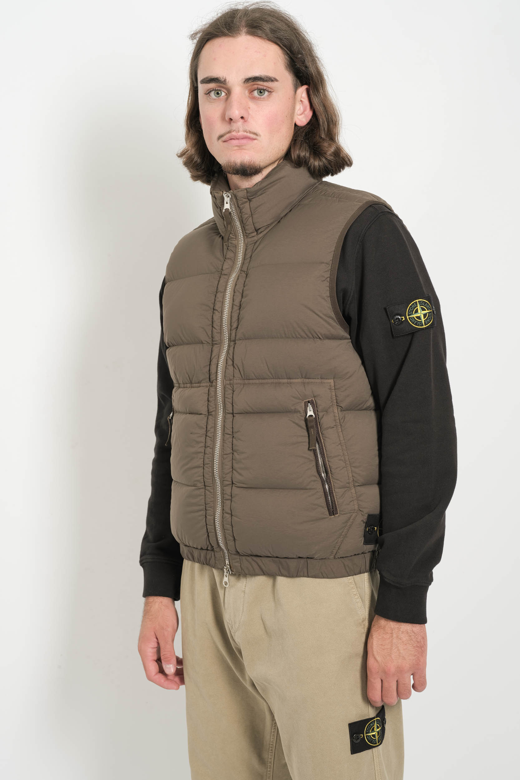  Image du produit DOUDOUNE SANS MANCHE STONE ISLAND KAKI G100007-V0029 - 2
