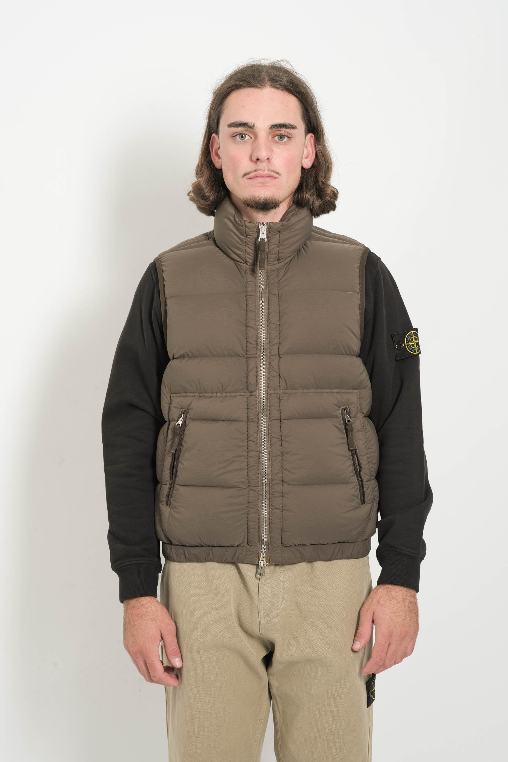  Image du produit DOUDOUNE SANS MANCHE STONE ISLAND KAKI G100007-V0029 - 4