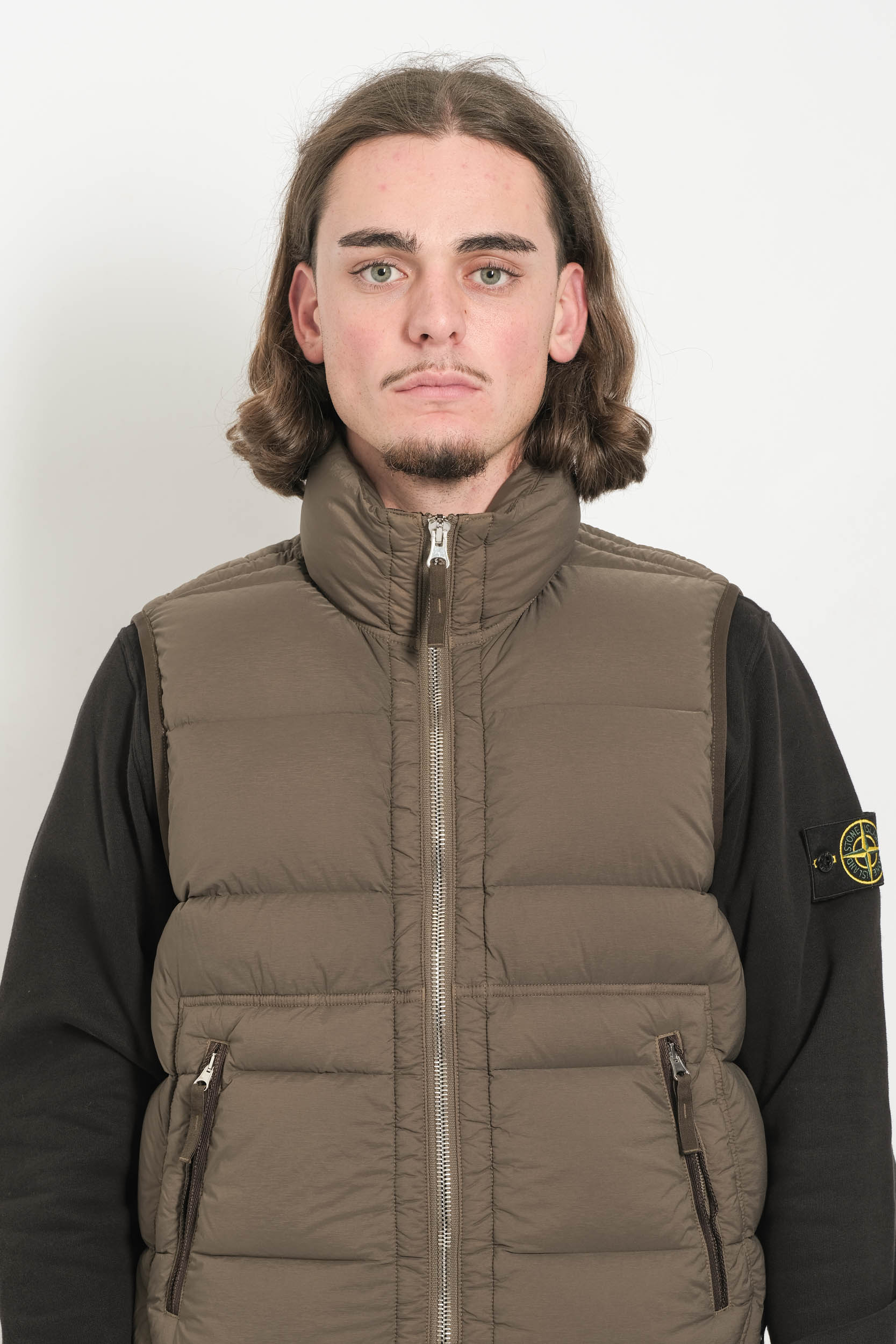  Image du produit DOUDOUNE SANS MANCHE STONE ISLAND KAKI G100007-V0029 - 5