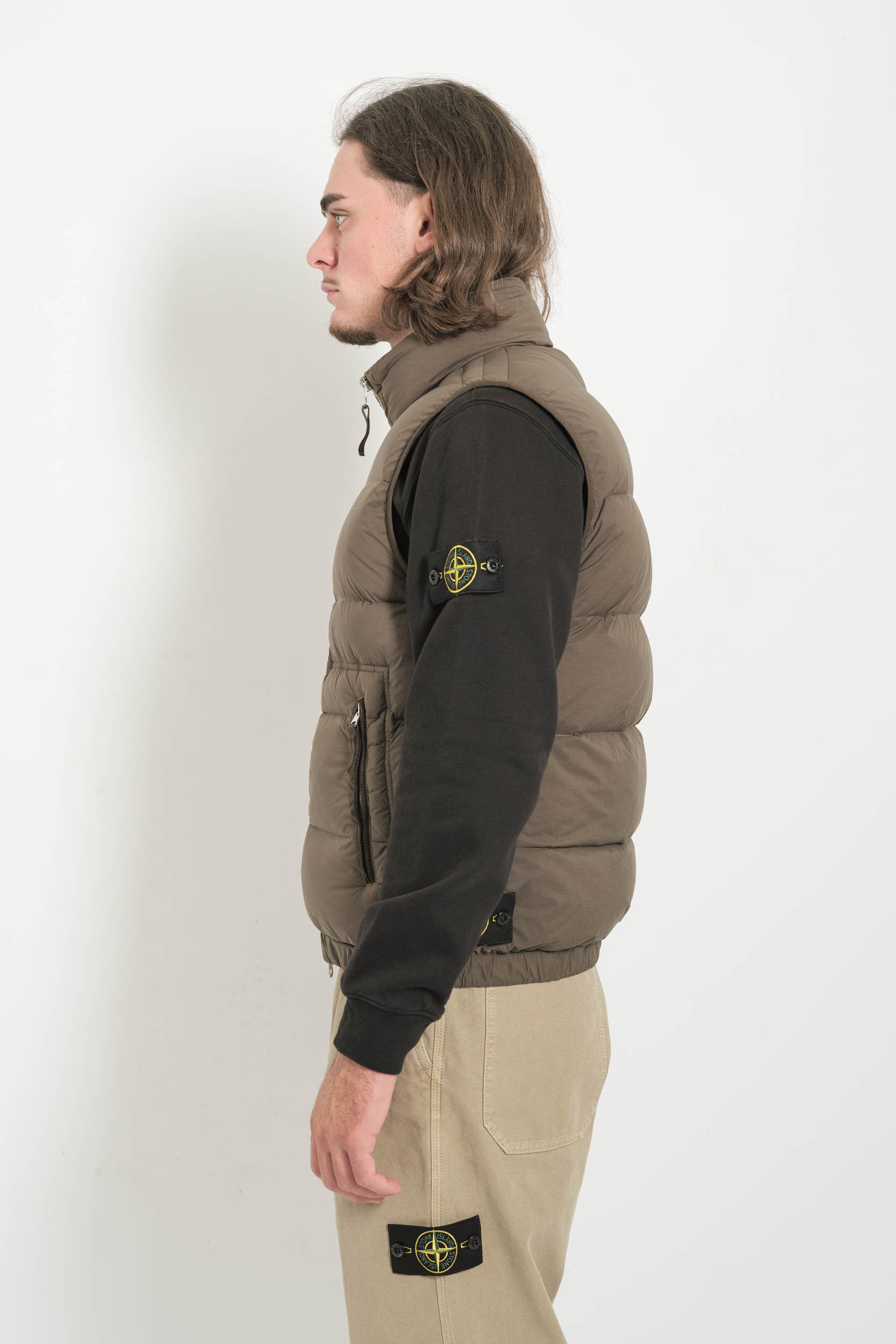  Image du produit DOUDOUNE SANS MANCHE STONE ISLAND KAKI G100007-V0029 - 6
