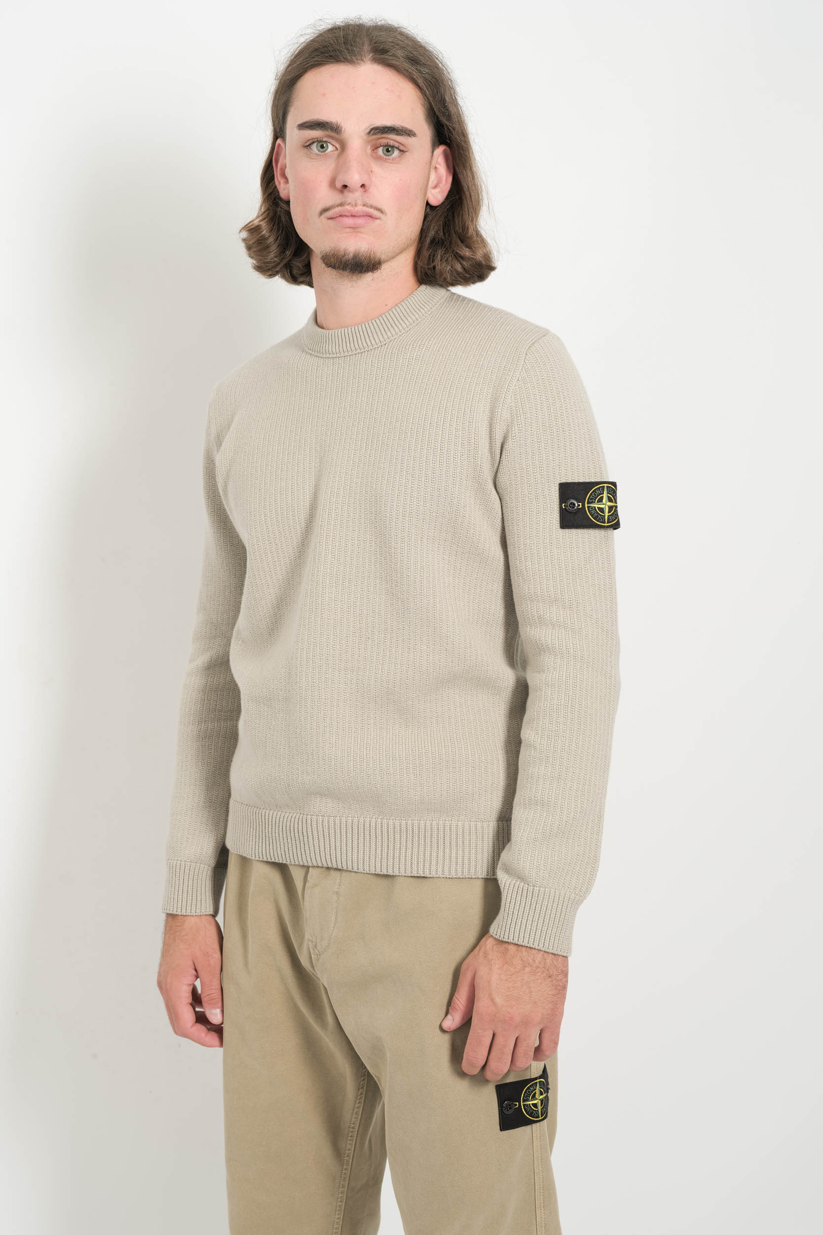 PULL STONE ISLAND COTON GRIS 5100049-V0061