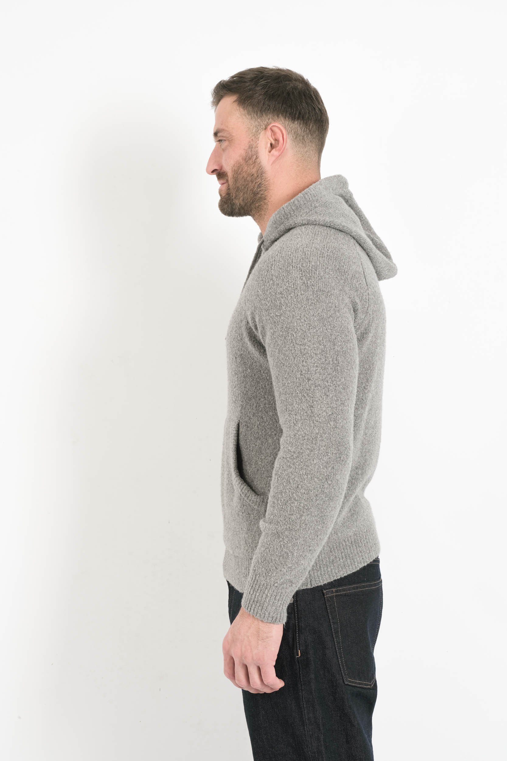  Image du produit PULL A CAPUCHE COTTON WOOLRICH GRIS WOKN2032-185 - 6