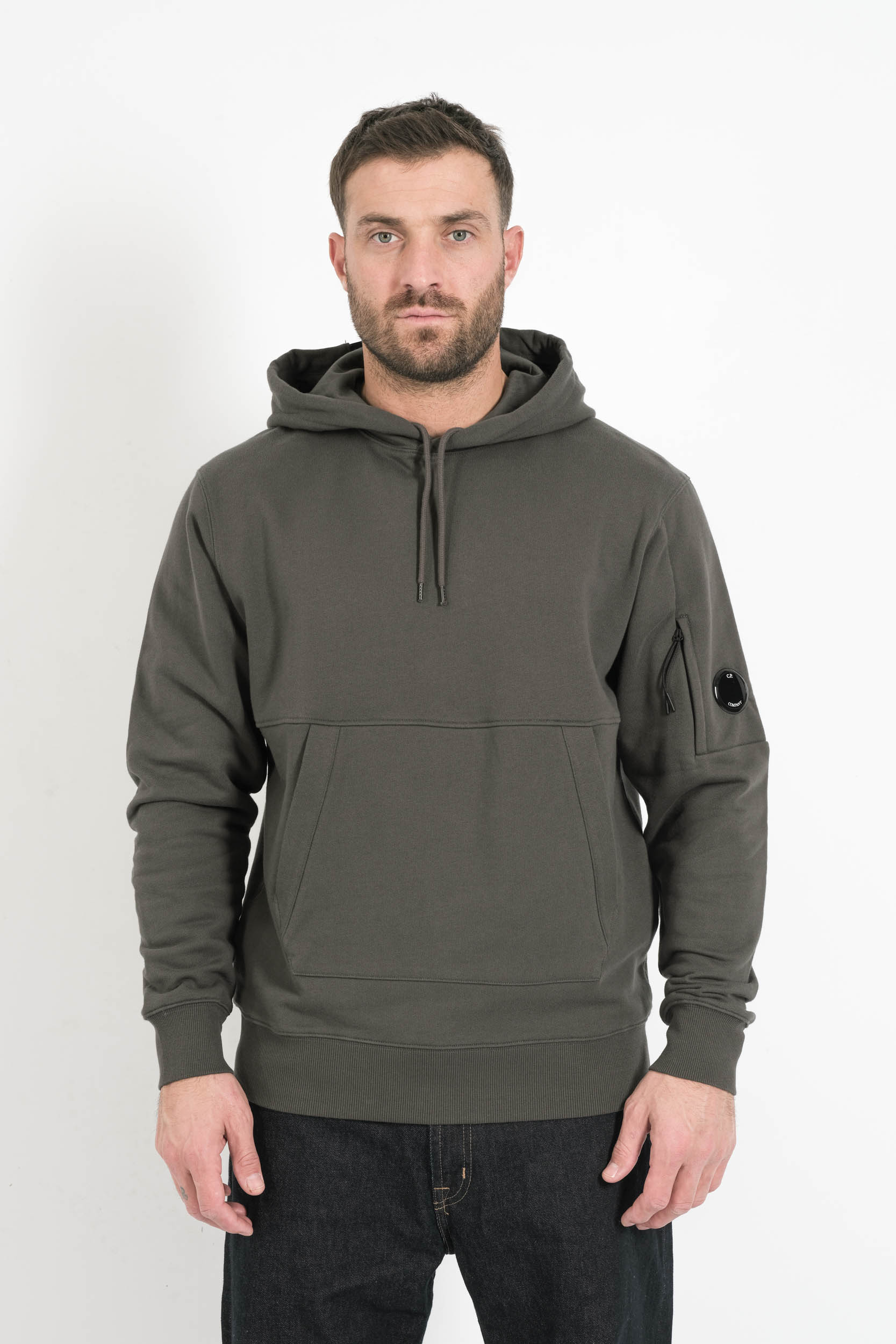  Image du produit SWEAT A CAPUCHE CP COMPANY GRIS PLOMB S714A-978 - 4