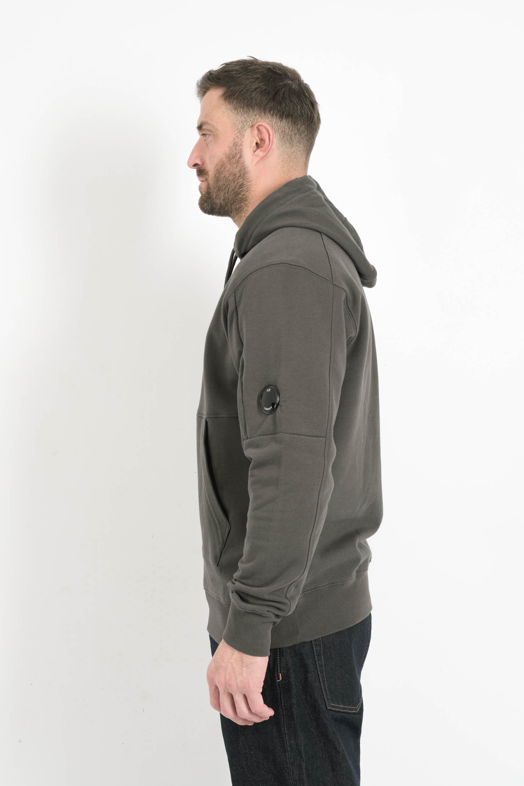  Image du produit SWEAT A CAPUCHE CP COMPANY GRIS PLOMB S714A-978 - 6