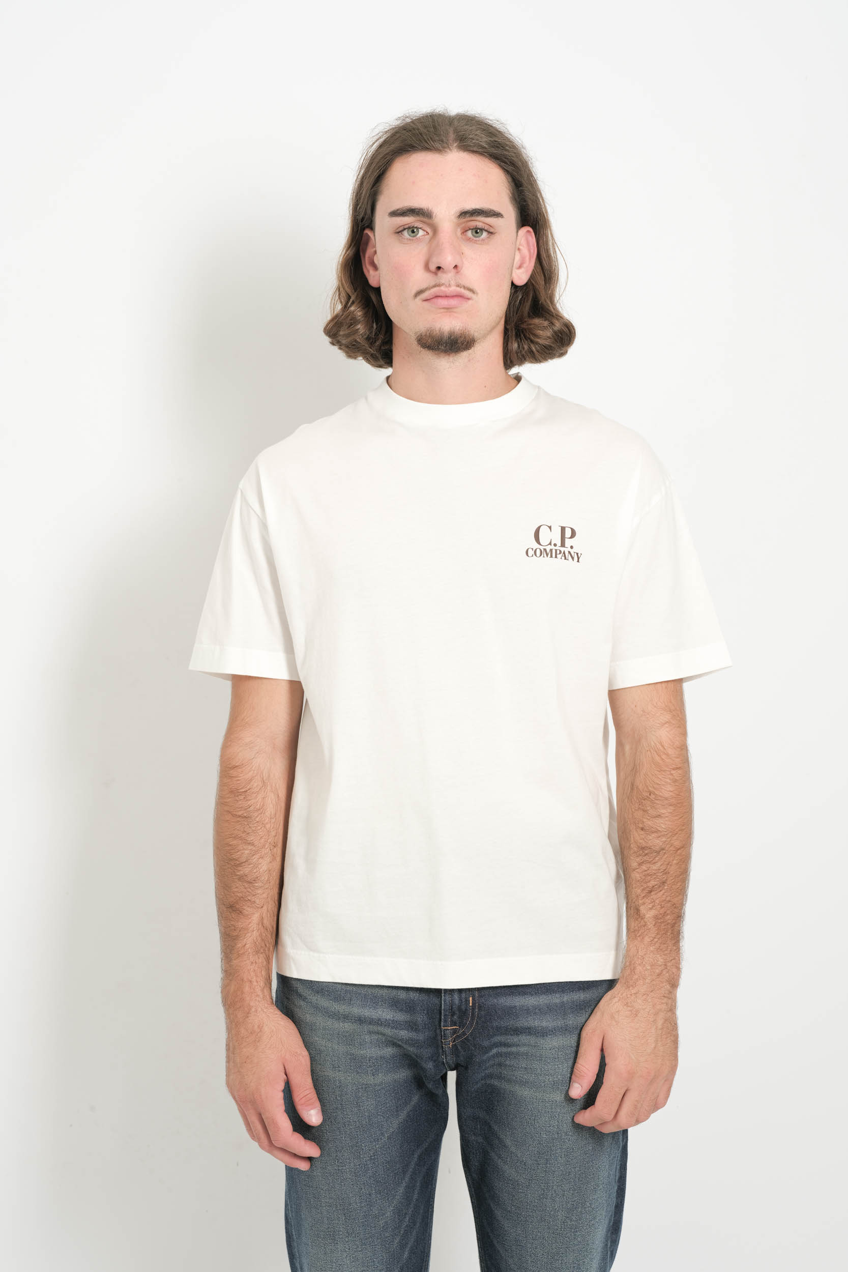 TEE-SHIRT CP COMPANY BLANC S103A-103