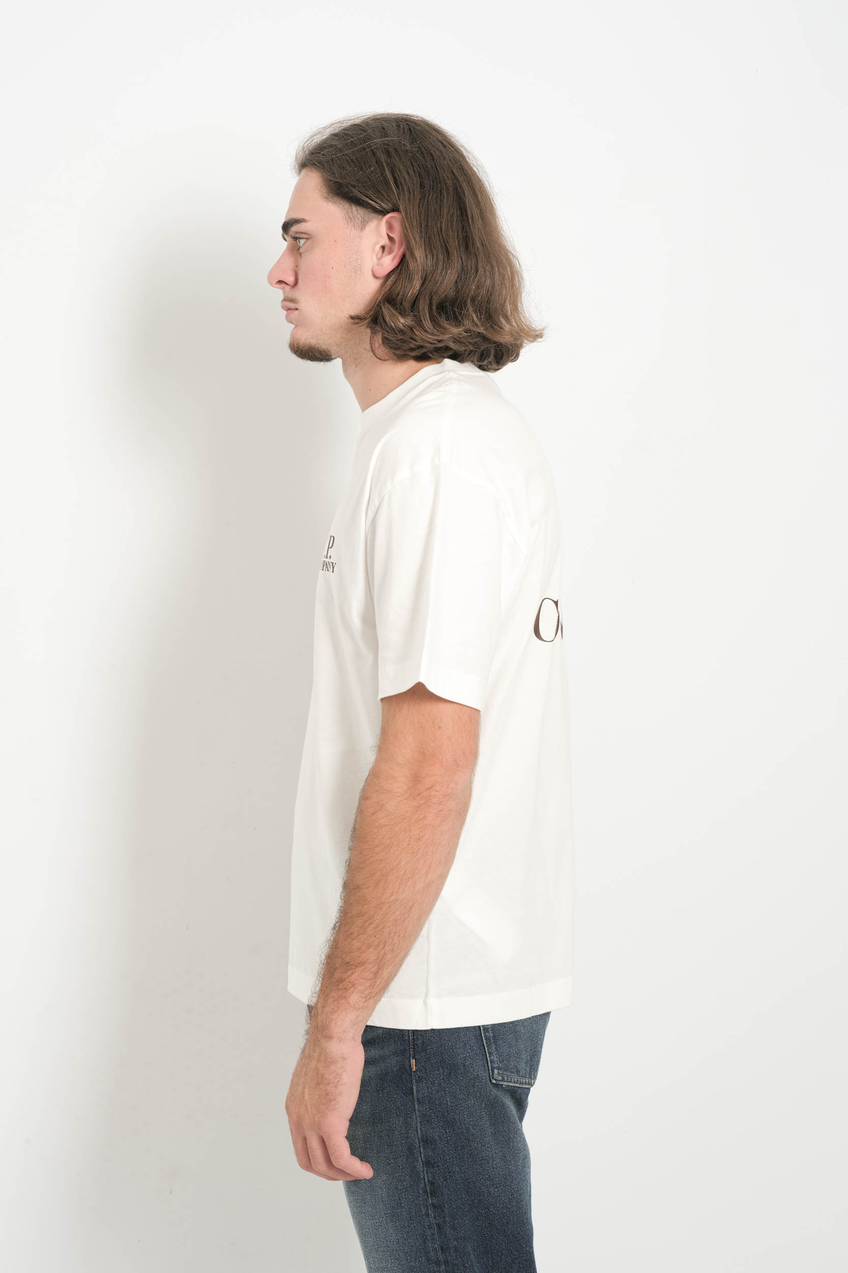 TEE-SHIRT CP COMPANY BLANC S103A-103