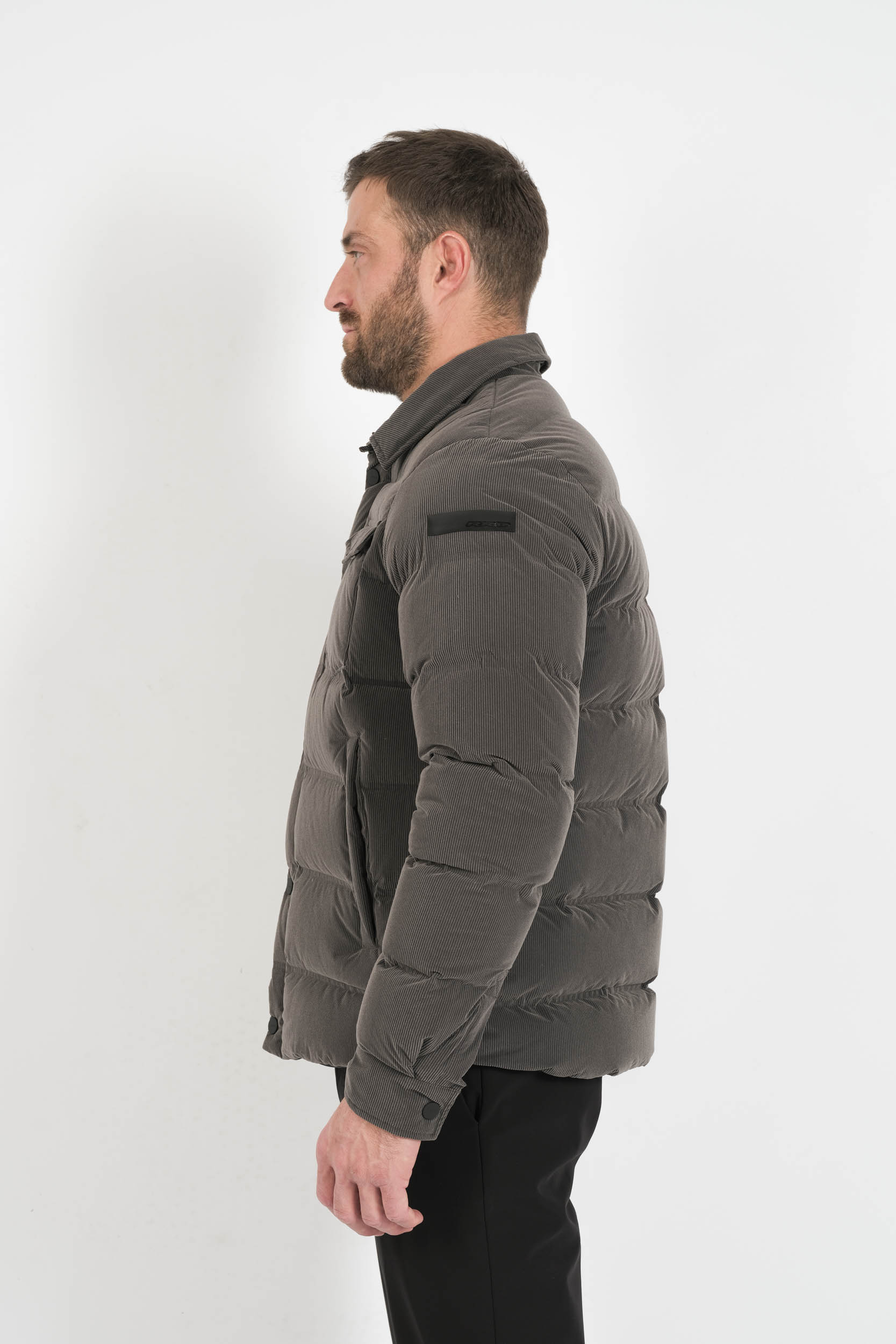  Image du produit DOUDOUNE RRD SANS CAPUCHE ANTHRACITE VELOUR COTELE W25036-20 - 6