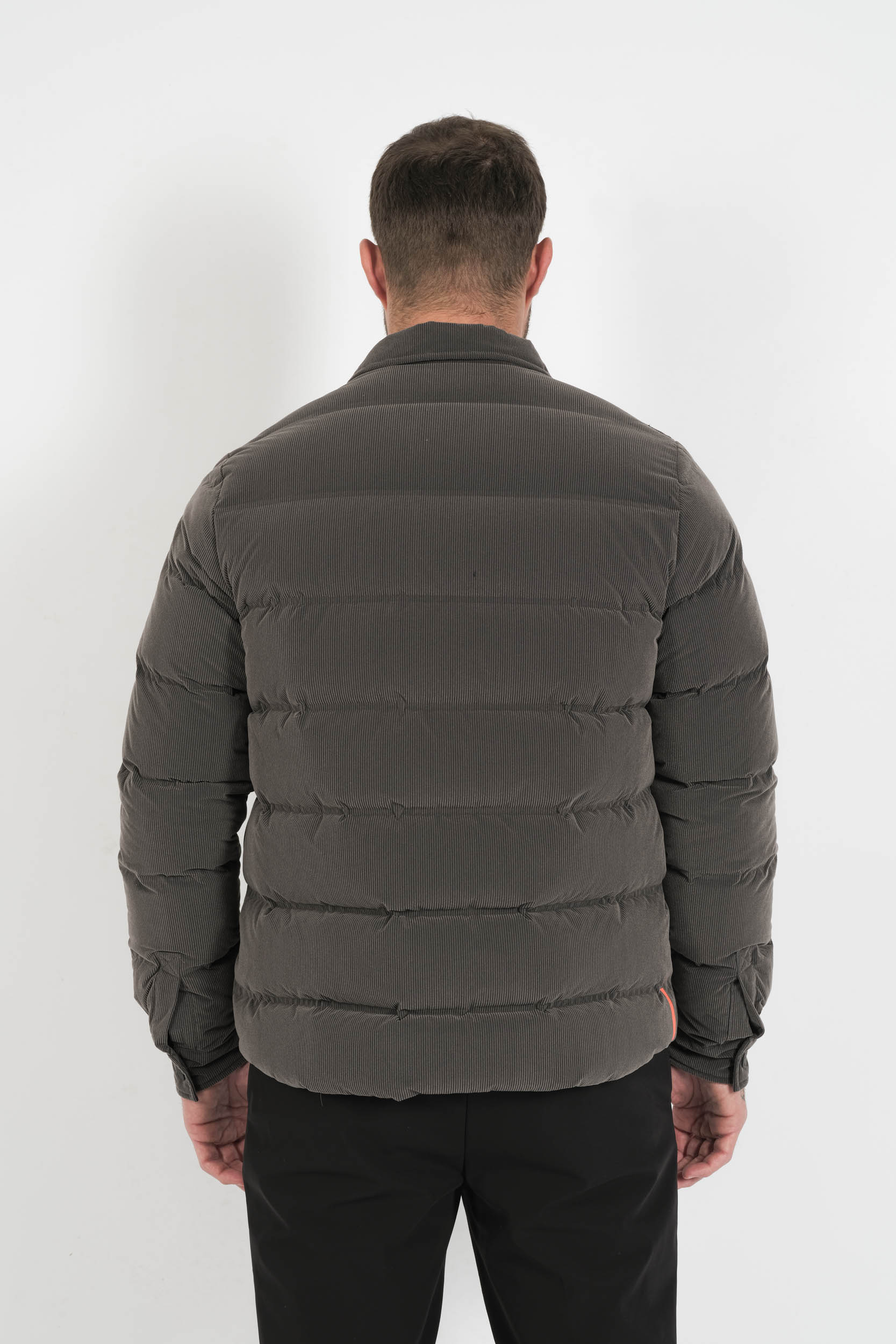  Image du produit DOUDOUNE RRD SANS CAPUCHE ANTHRACITE VELOUR COTELE W25036-20 - 7