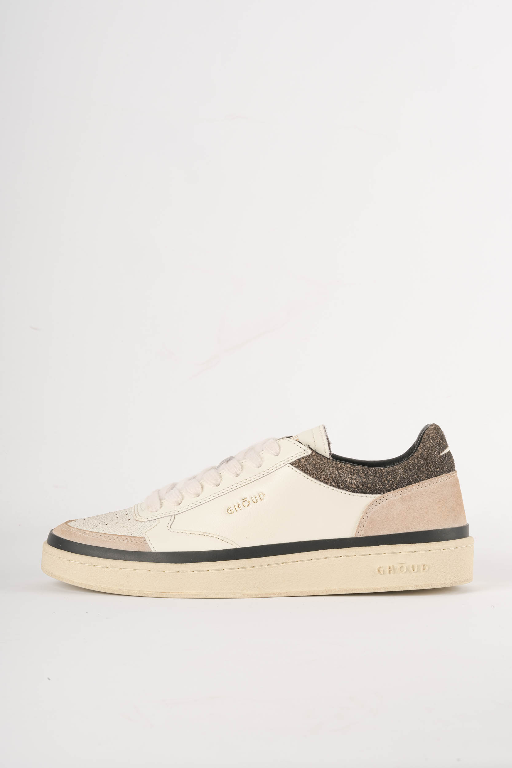 GHOUD BASKET BASSE BLANC/LISERET NOIR PBLM-AR01